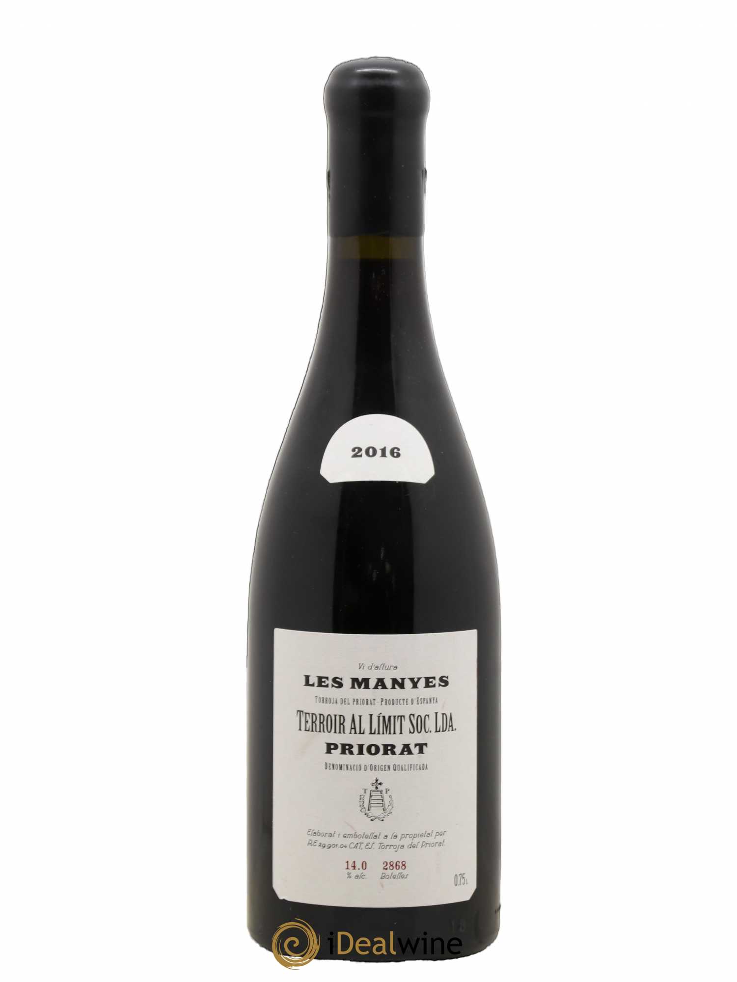 Priorat Terroir Al Limit Les Manyes Dominik Hubert 2016 - Lot de 1 bouteille - 0
