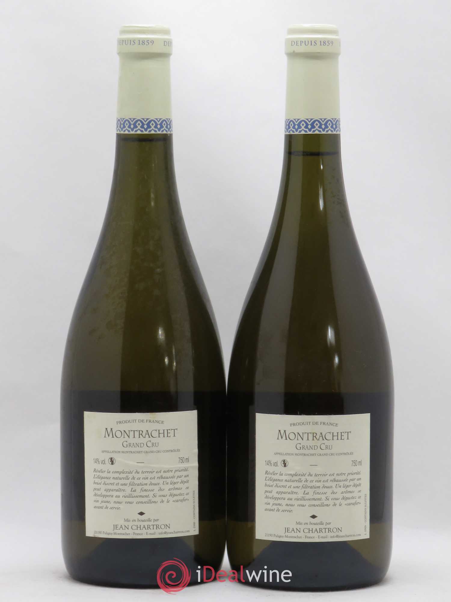 Montrachet Grand Cru Jean Chartron 2009 - Lot de 2 bouteilles - 1