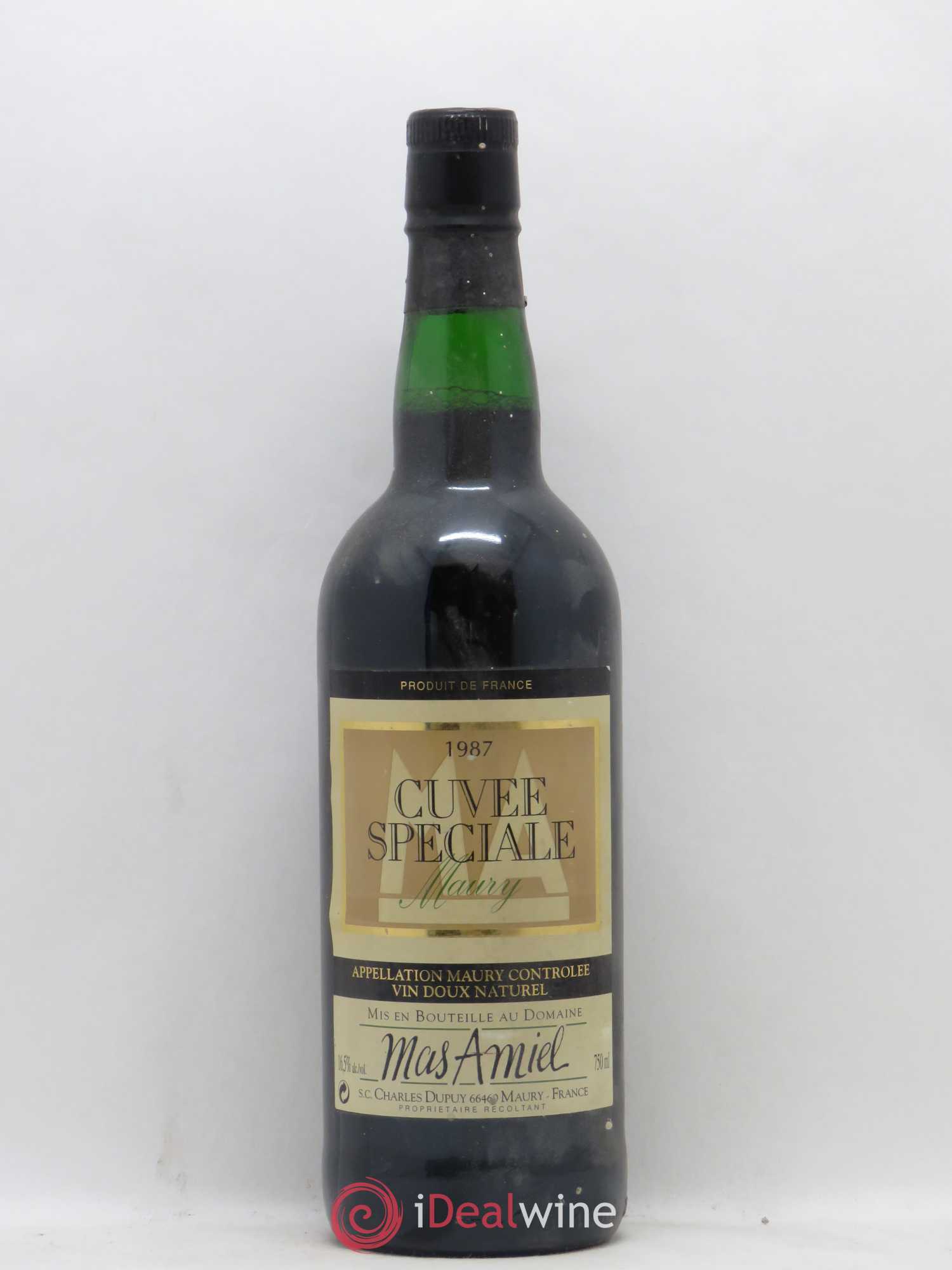 Maury Mas Amiel Cuvée Spéciale Charles Dupuy 1987 - Posten von 1 Flasche - 0