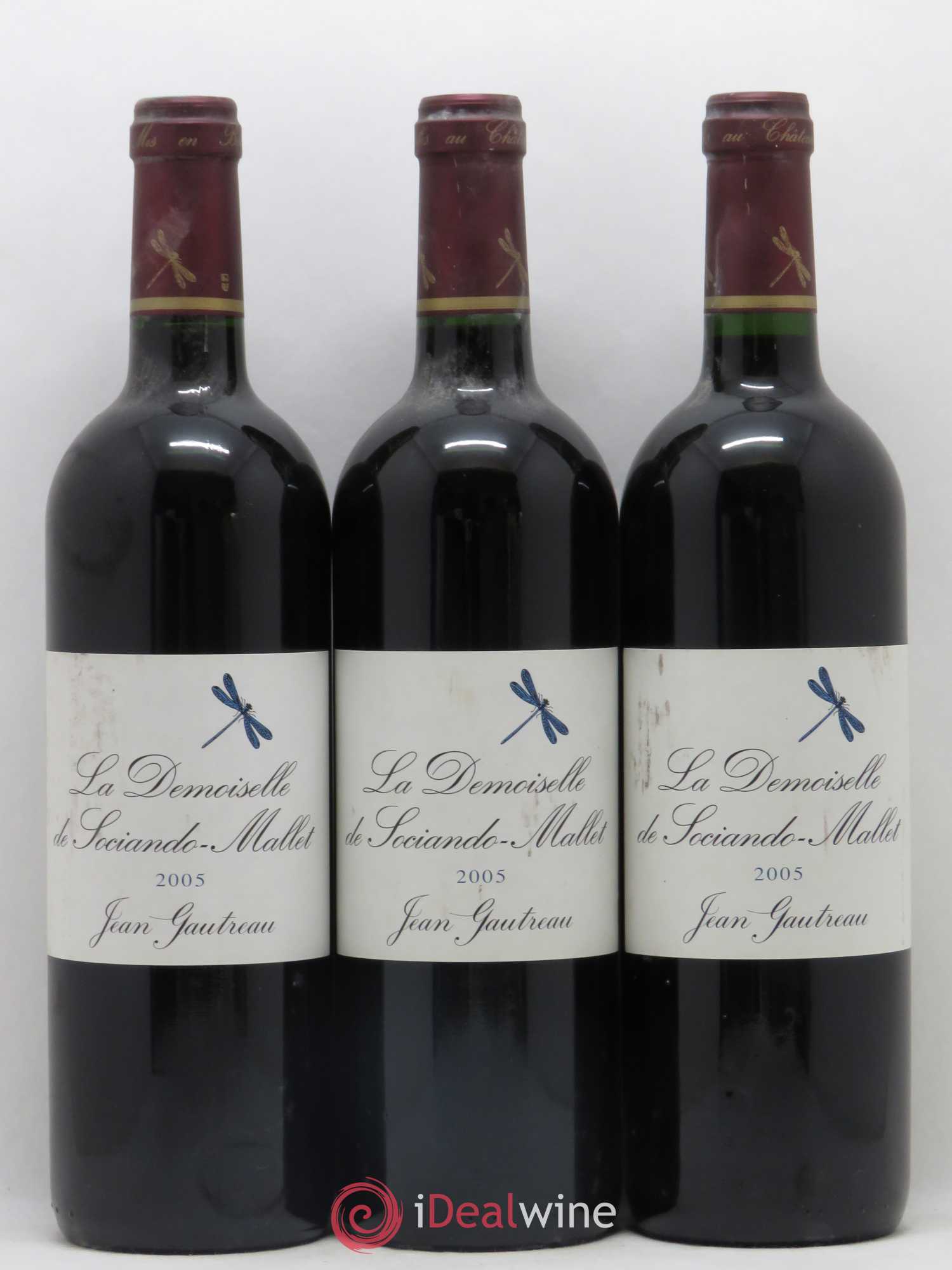 Demoiselle de Sociando Mallet Second Vin 2005 - Lot de 3 bouteilles - 0