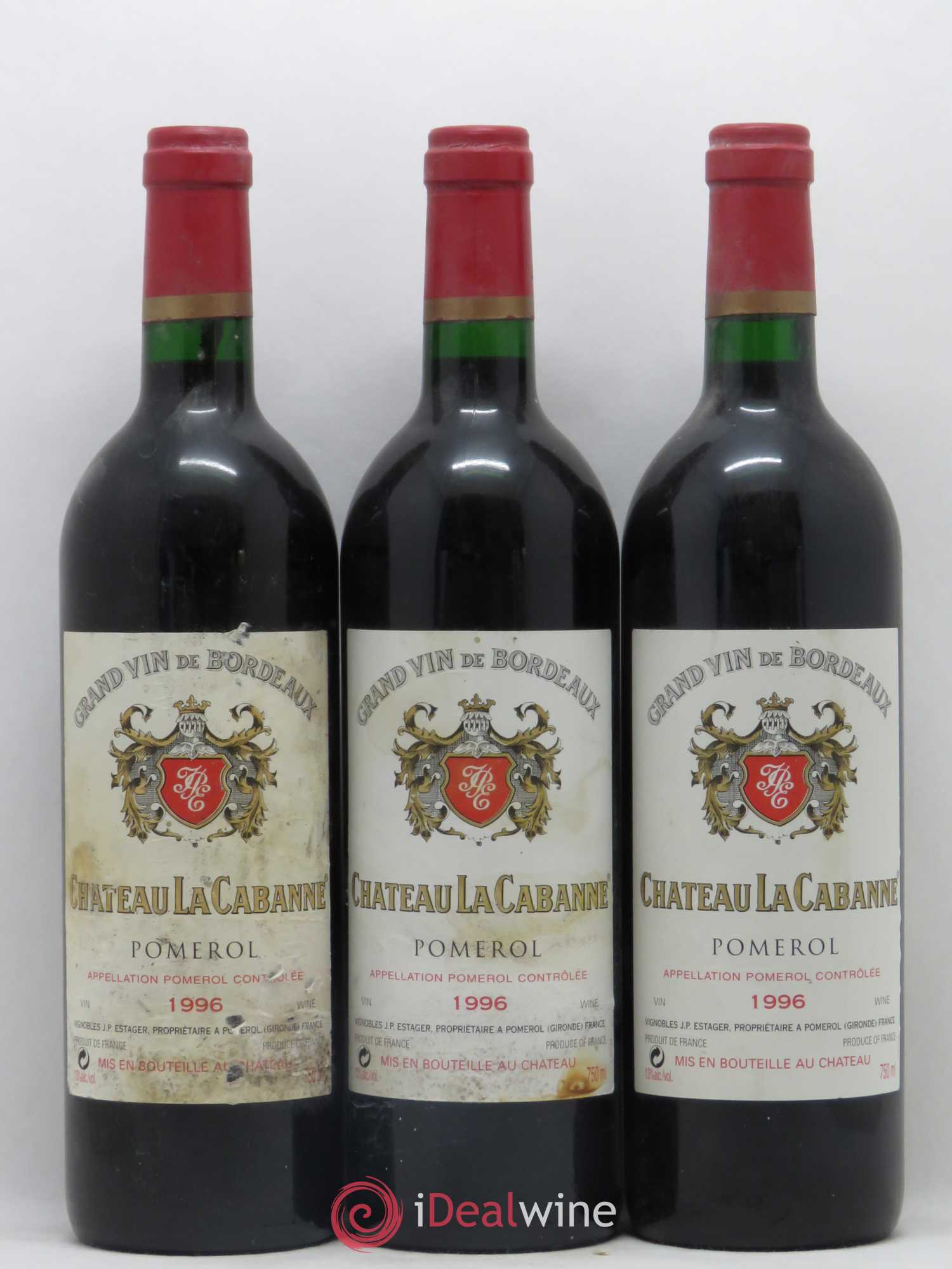 Château la Cabanne 1996 - Lot de 3 bouteilles - 0