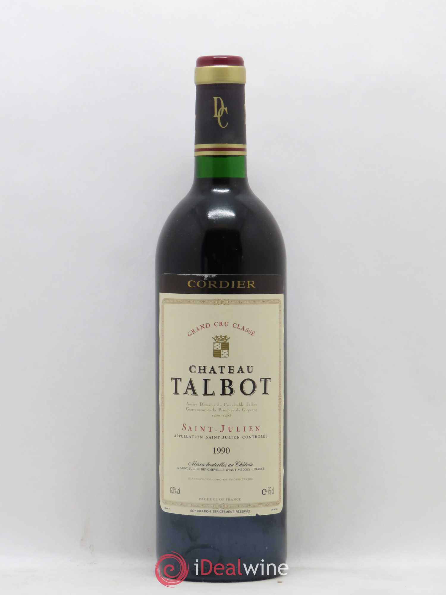Château Talbot 4ème Grand Cru Classé 1990 - Lot de 1 bouteille - 0