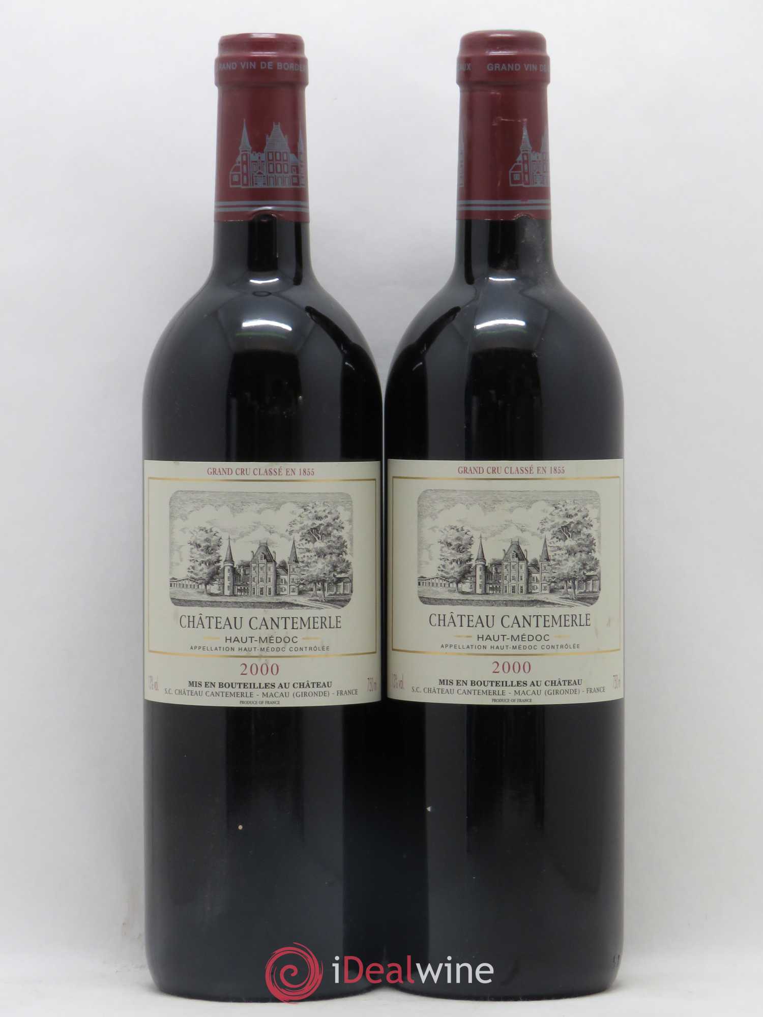Château Cantemerle 5ème Grand Cru Classé 2000 - Lot de 2 bouteilles - 0