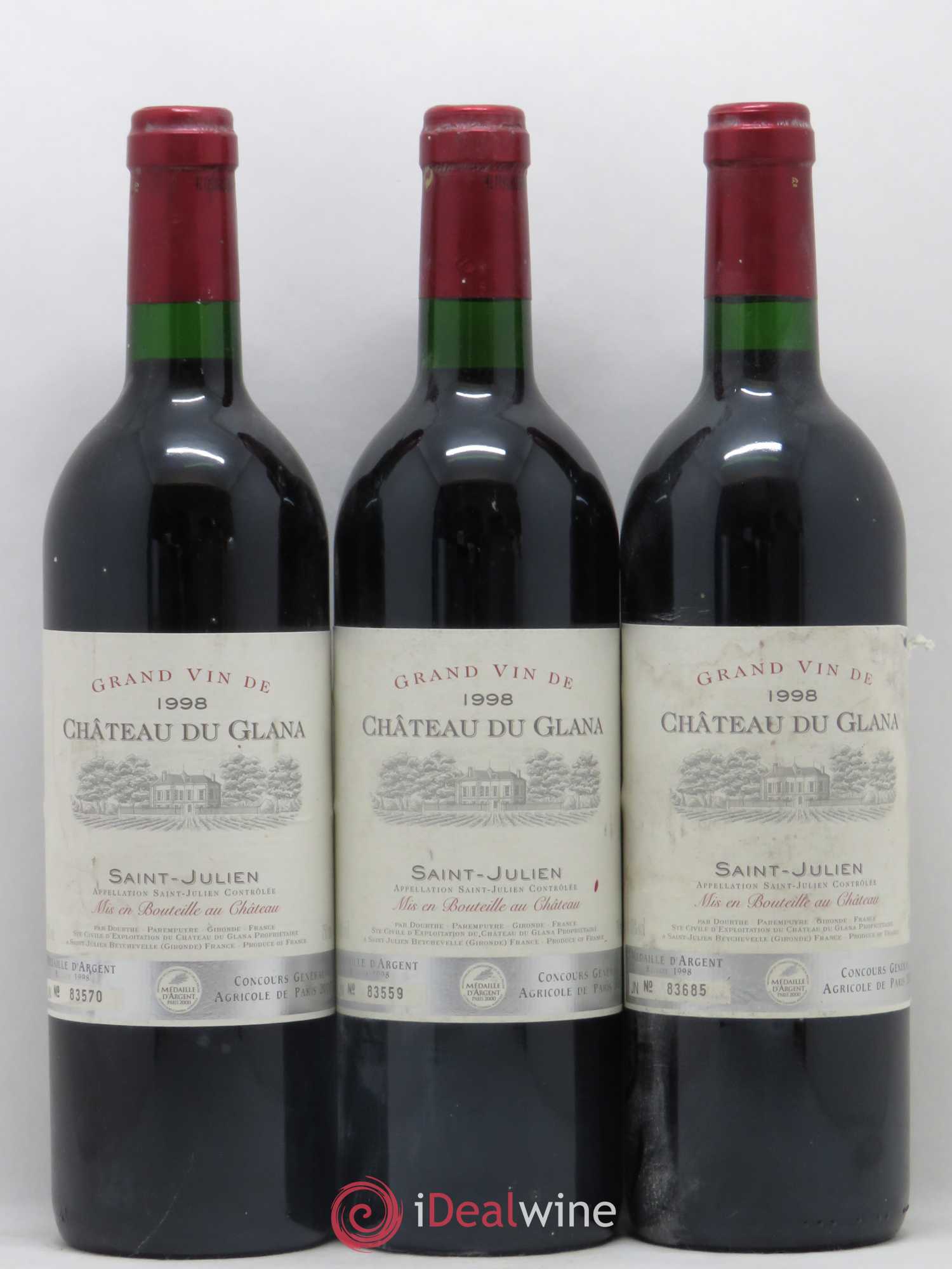 Château du Glana 1998 - Lot de 3 bouteilles - 0