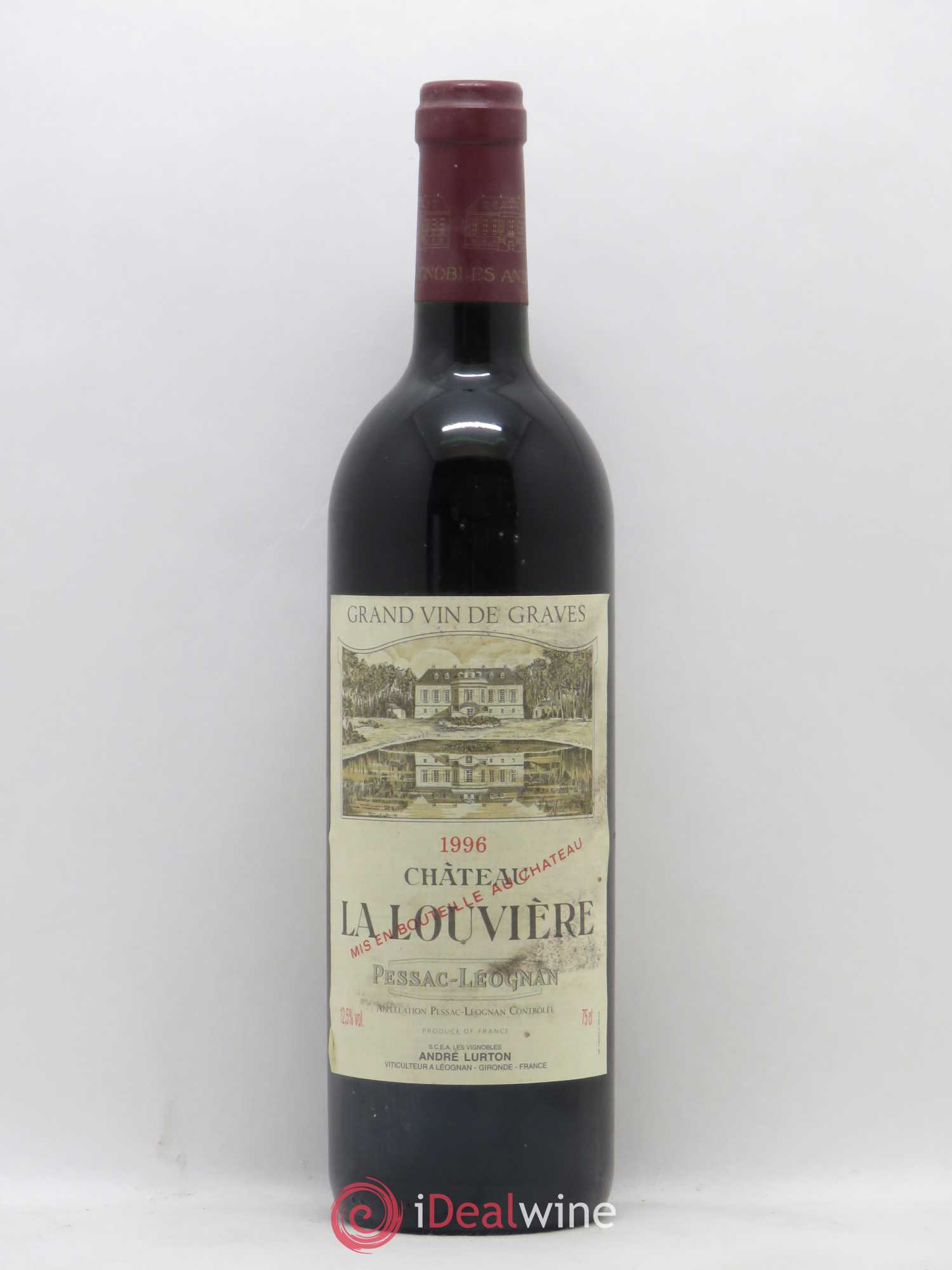 Château la Louvière 1996 - Lot de 1 bouteille - 0