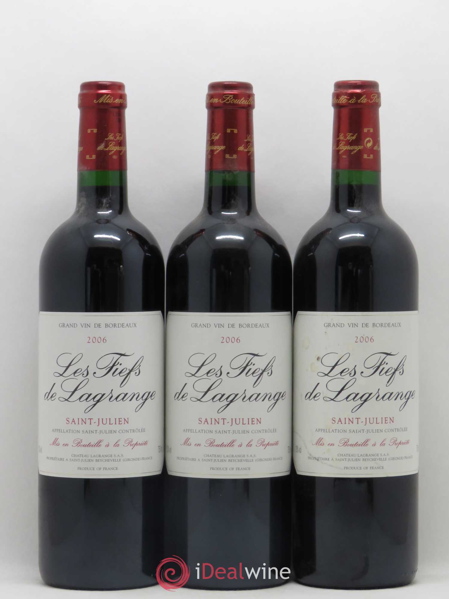 Les Fiefs de Lagrange Second Vin 2006 - Lot de 3 bouteilles - 0