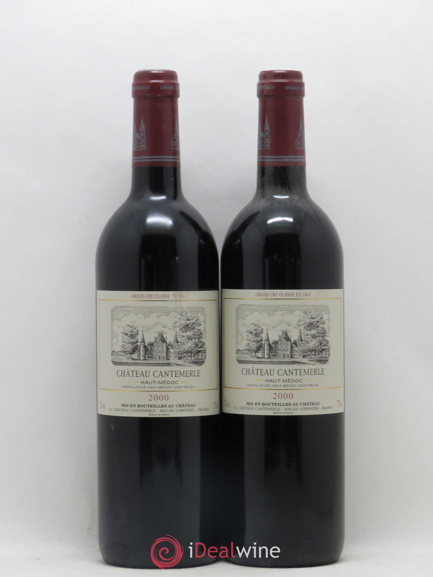 Château Cantemerle 5ème Grand Cru Classé 2000 - Lot de 2 bouteilles - 0