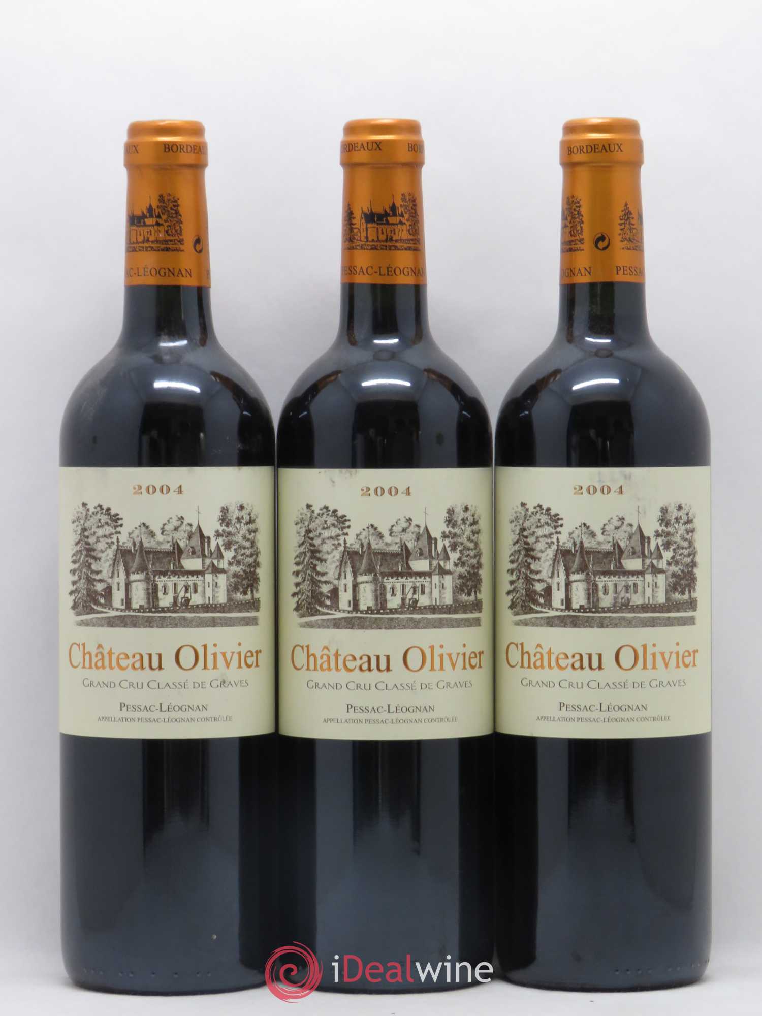 Château Olivier Cru Classé de Graves 2004 - Lot de 3 bouteilles - 0