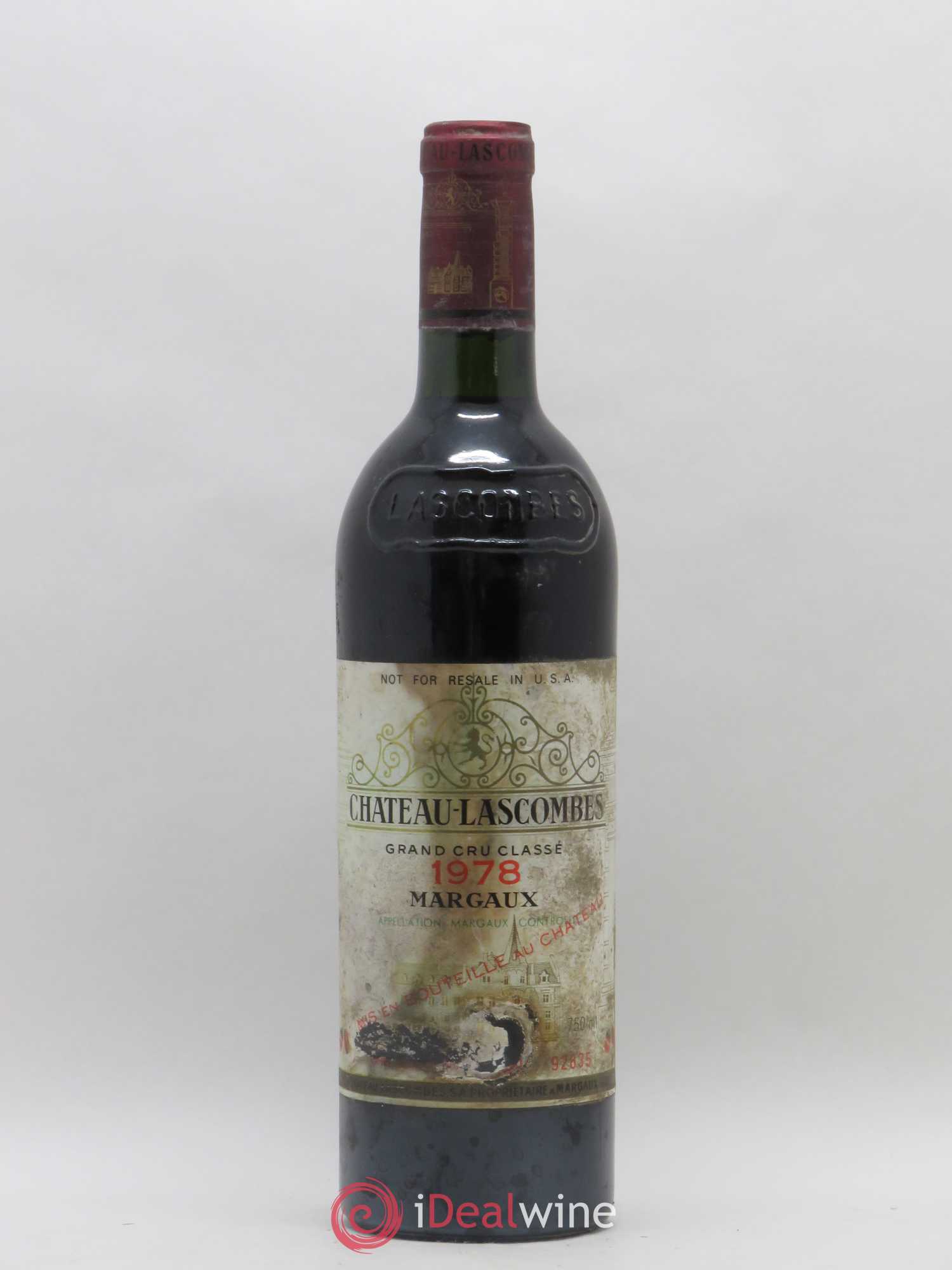 Château Lascombes 2ème Grand Cru Classé (sans prix de réserve) 1978 - Lot de 1 bouteille - 0