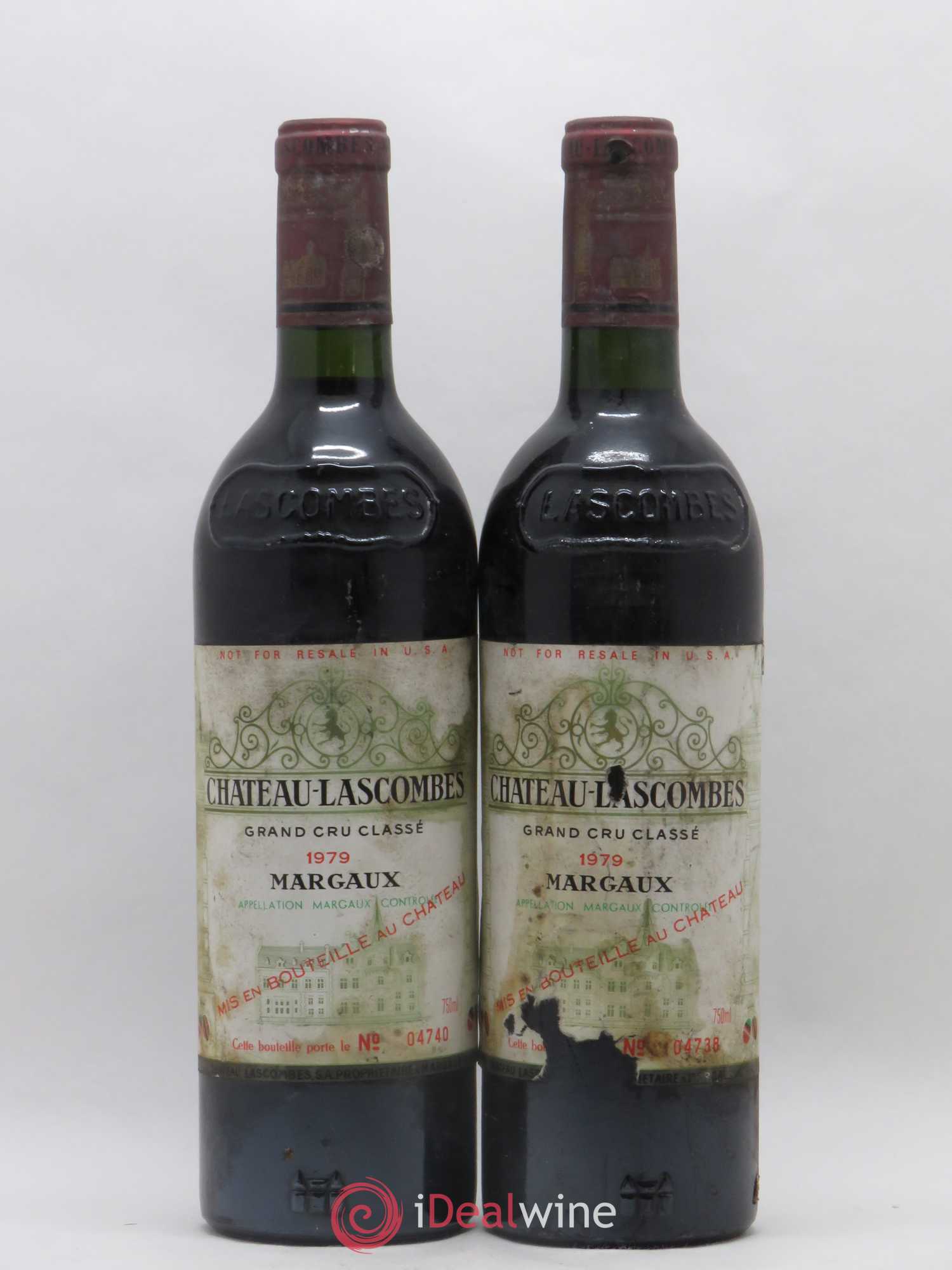 Château Lascombes 2ème Grand Cru Classé 1979 - Lot de 2 bouteilles - 0