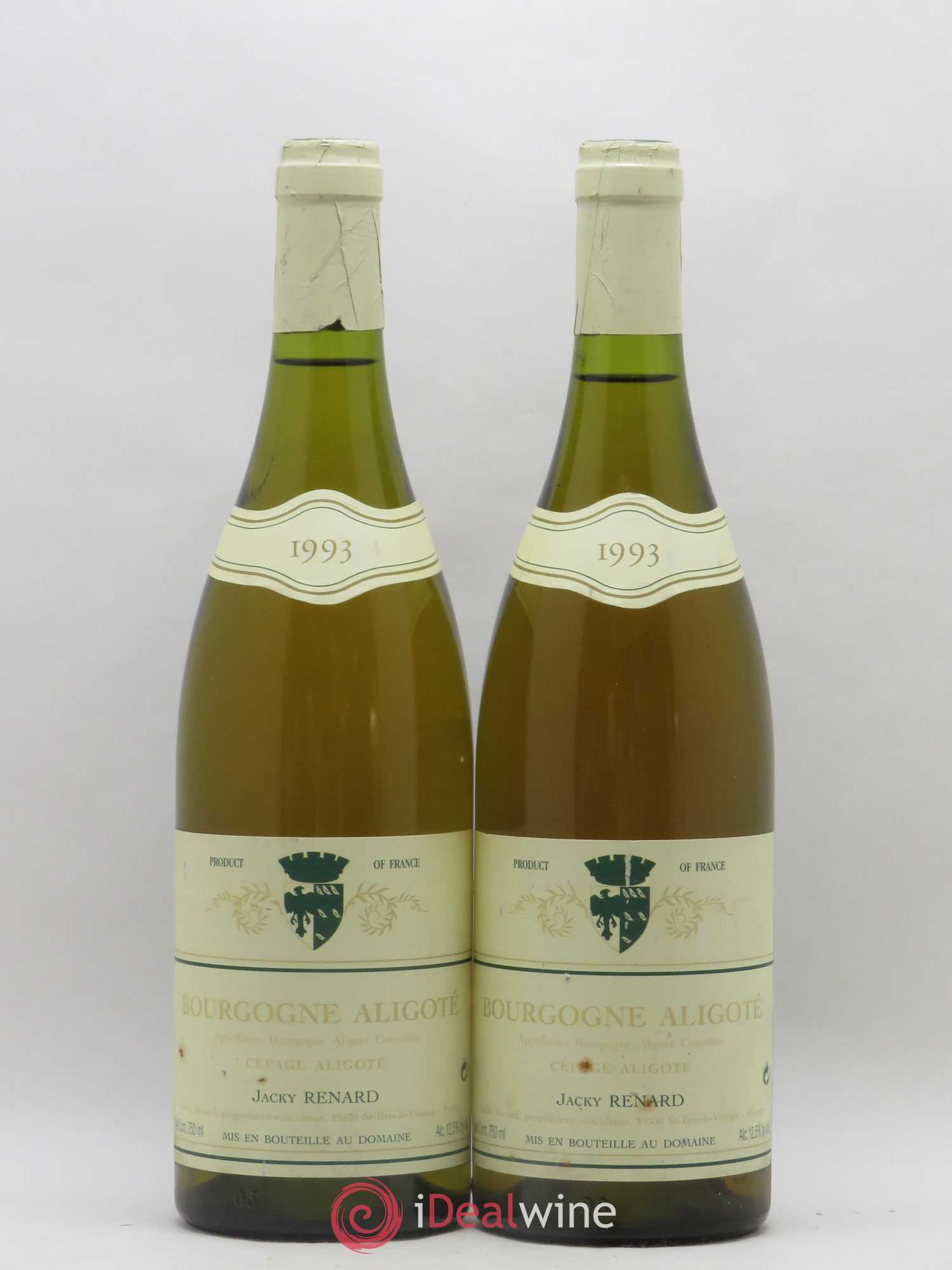 Bourgogne Aligoté Renard (sans prix de réserve) 1993 - Posten von 2 Flaschen - 0