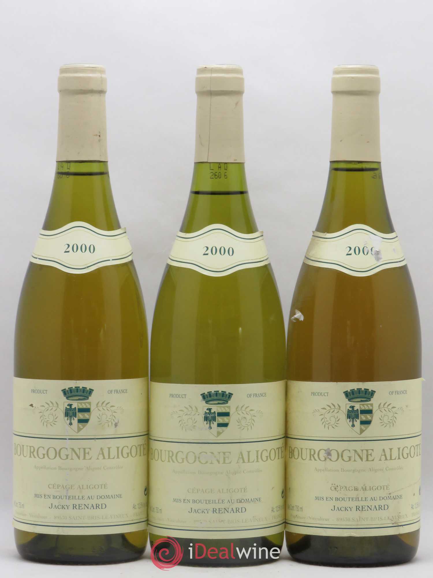 Bourgogne Aligoté Renard (sans prix de réserve) 2000 - Posten von 3 Flaschen - 0