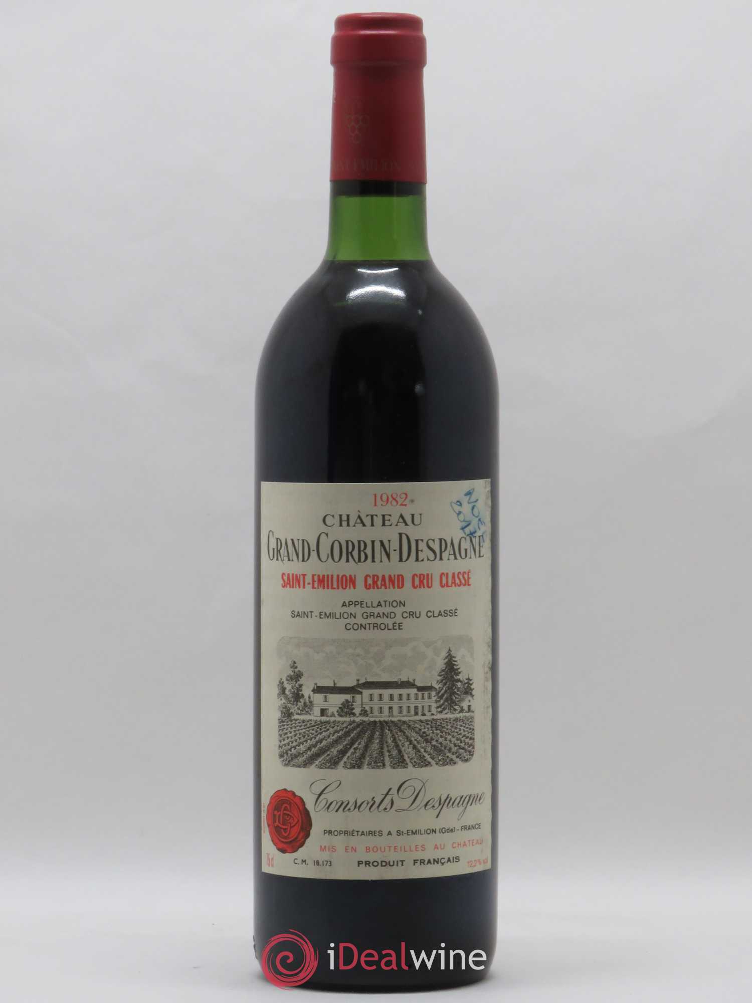 Château Grand Corbin Despagne Grand Cru Classé (sans prix de réserve) 1982 - Lot de 1 bouteille - 0