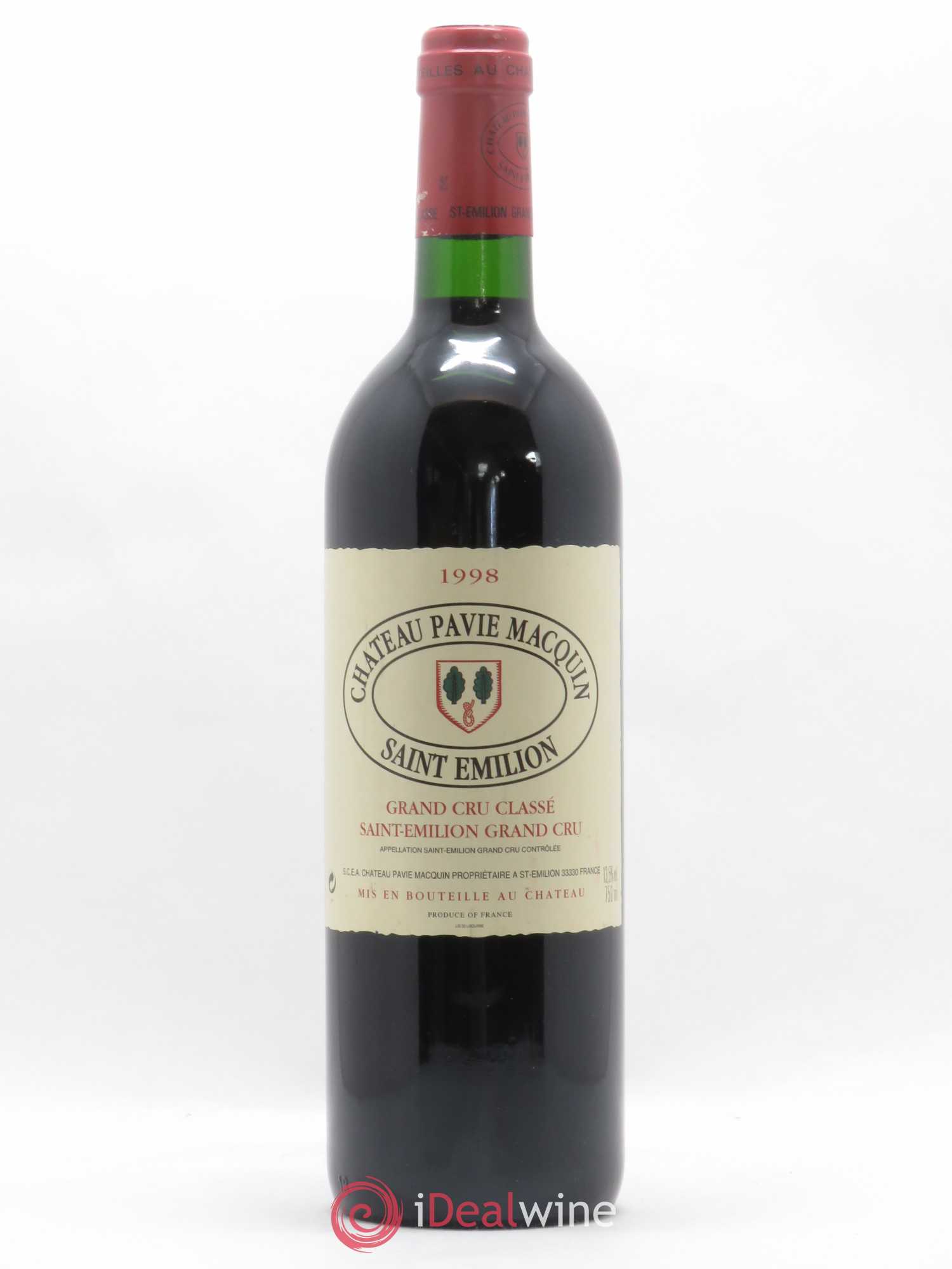 Château Pavie Macquin 1er Grand Cru Classé B 1998 - Lot de 1 bouteille - 0