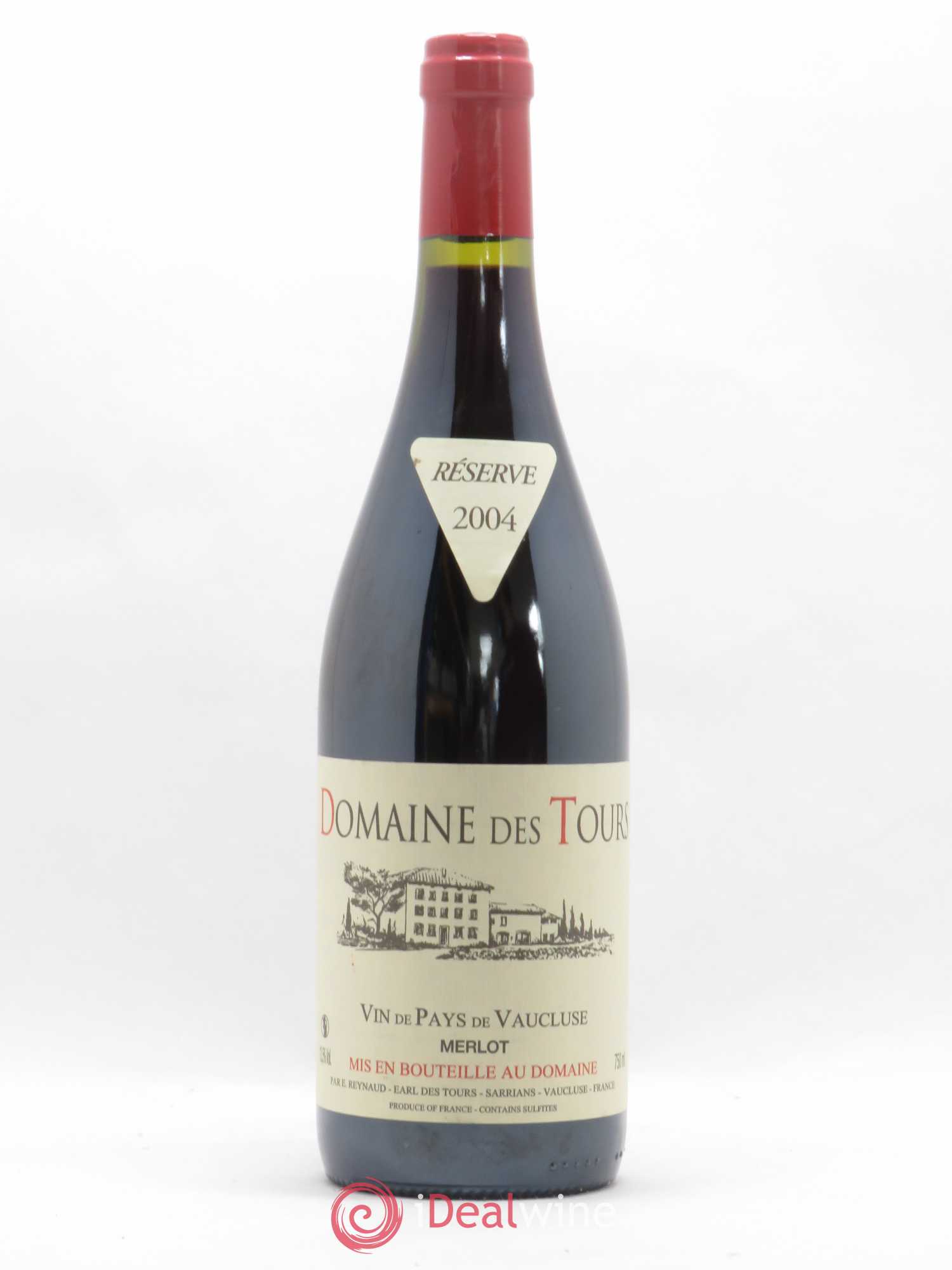 Vaucluse Domaine des Tours Merlot Emmanuel Reynaud (sans prix de réserve) 2004 - Lot de 1 bouteille - 0