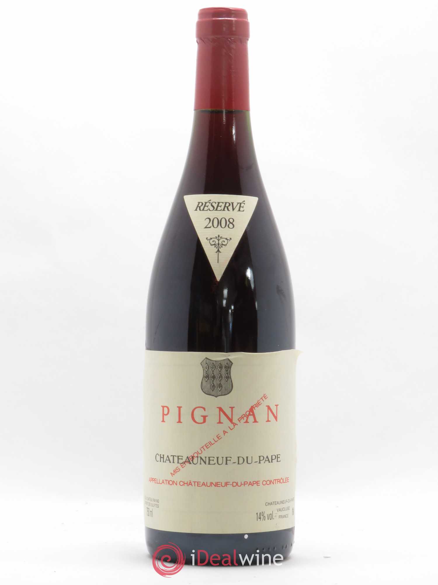 Châteauneuf-du-Pape Pignan Emmanuel Reynaud 2008 - Lot de 1 bouteille - 0