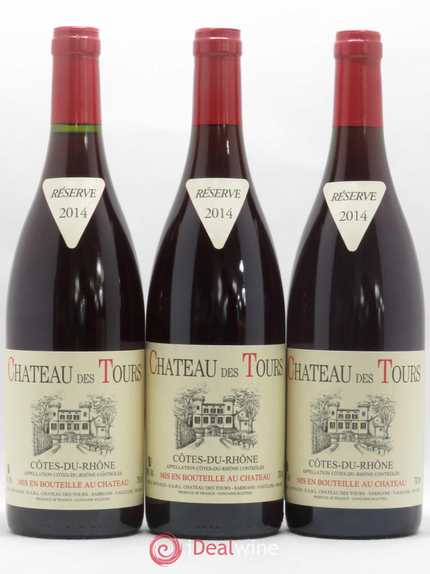 Côtes-du-Rhône Château des Tours Emmanuel Reynaud 2014 - Lot de 3 bouteilles - 0