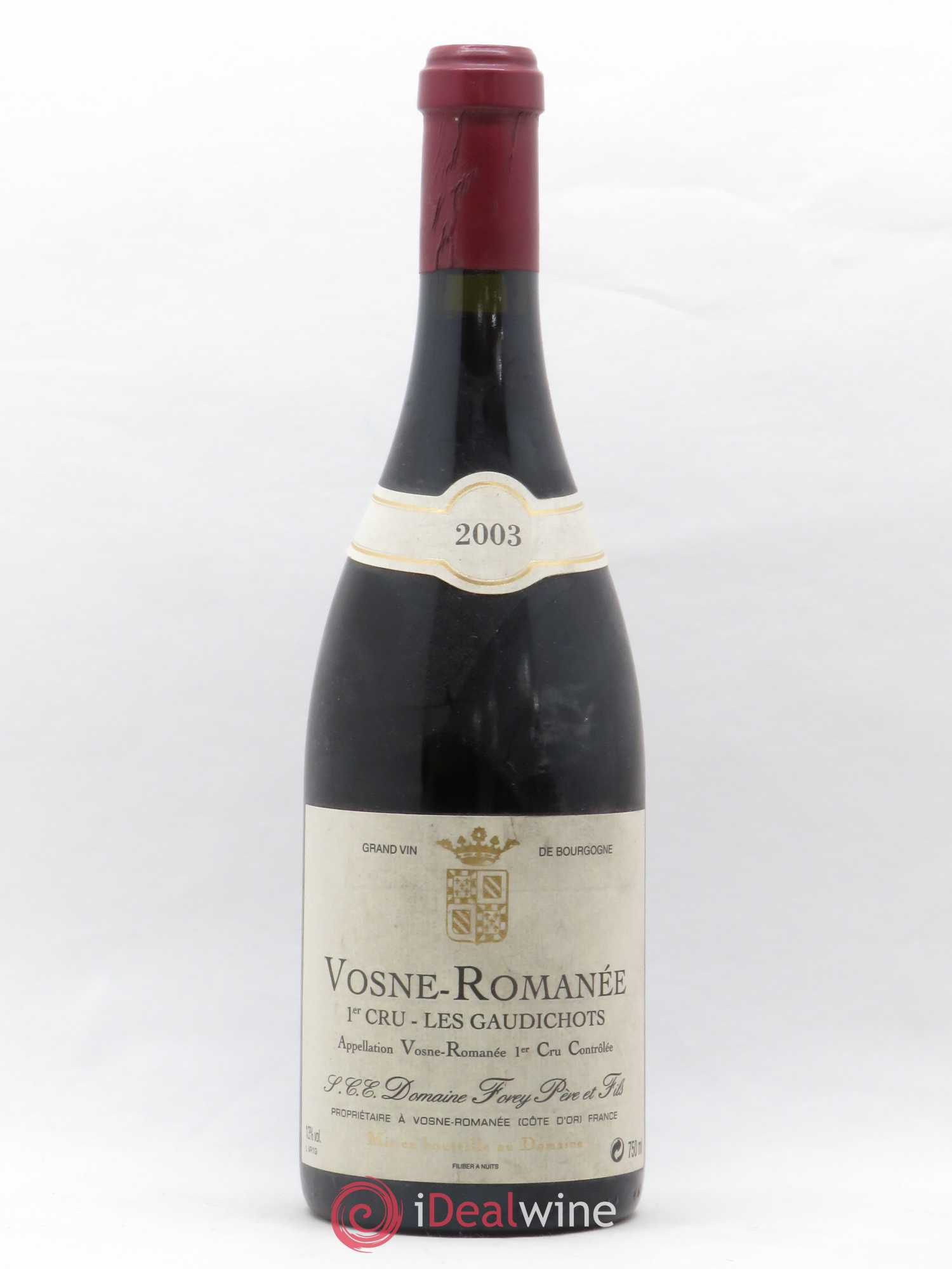 Vosne-Romanée 1er Cru Les Gaudichots Forey Père et Fils (Domaine) 2003 - Lot de 1 bouteille - 0