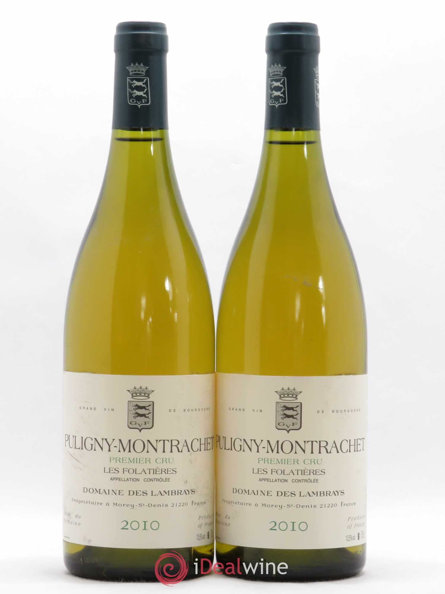 Puligny-Montrachet 1er Cru Les Folatières Domaine des Lambrays 2010 - Lot de 2 bouteilles - 0