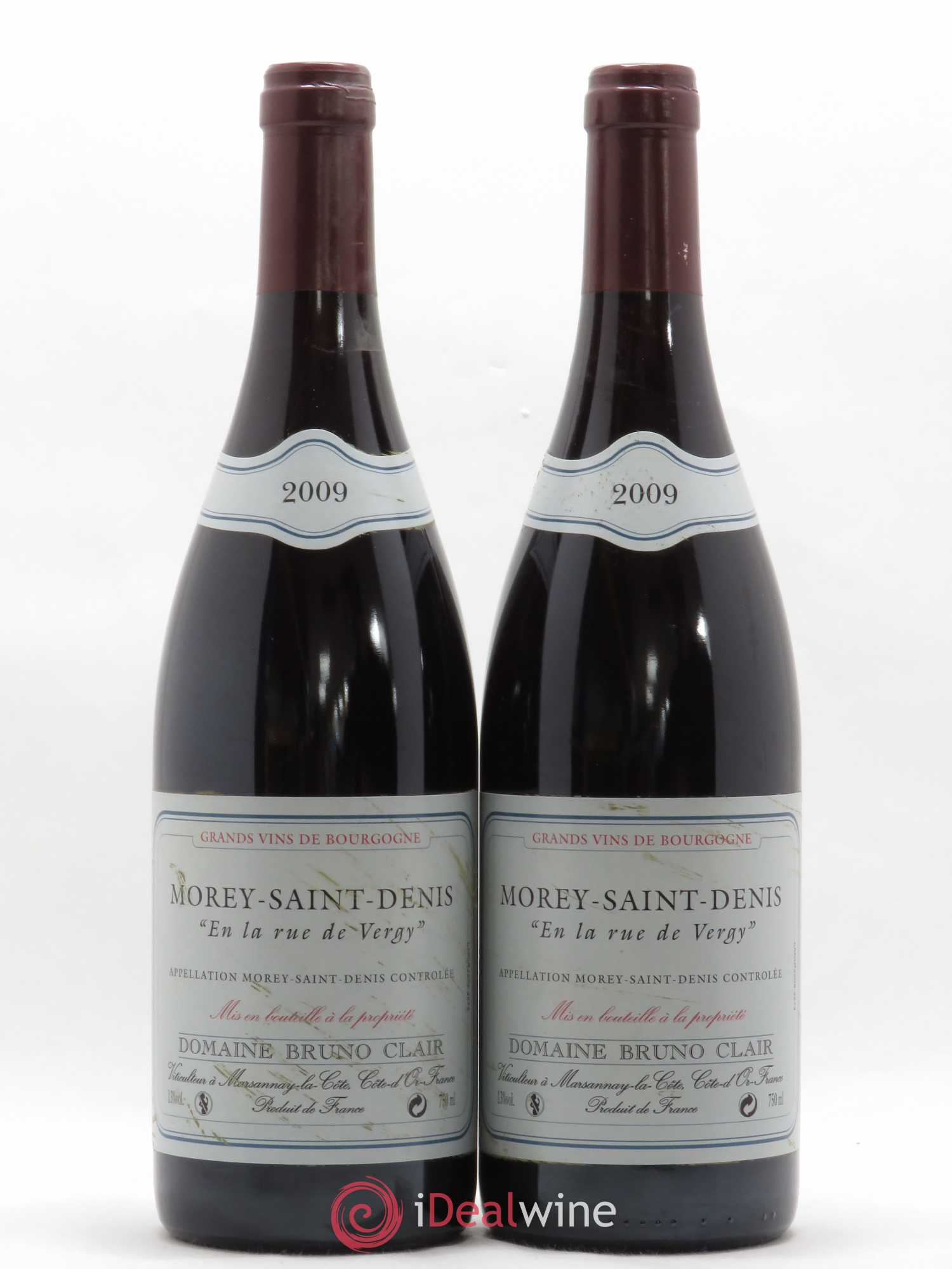 Morey-Saint-Denis En la Rue de Vergy Bruno Clair (Domaine) 2009 - Lot de 2 bouteilles - 0