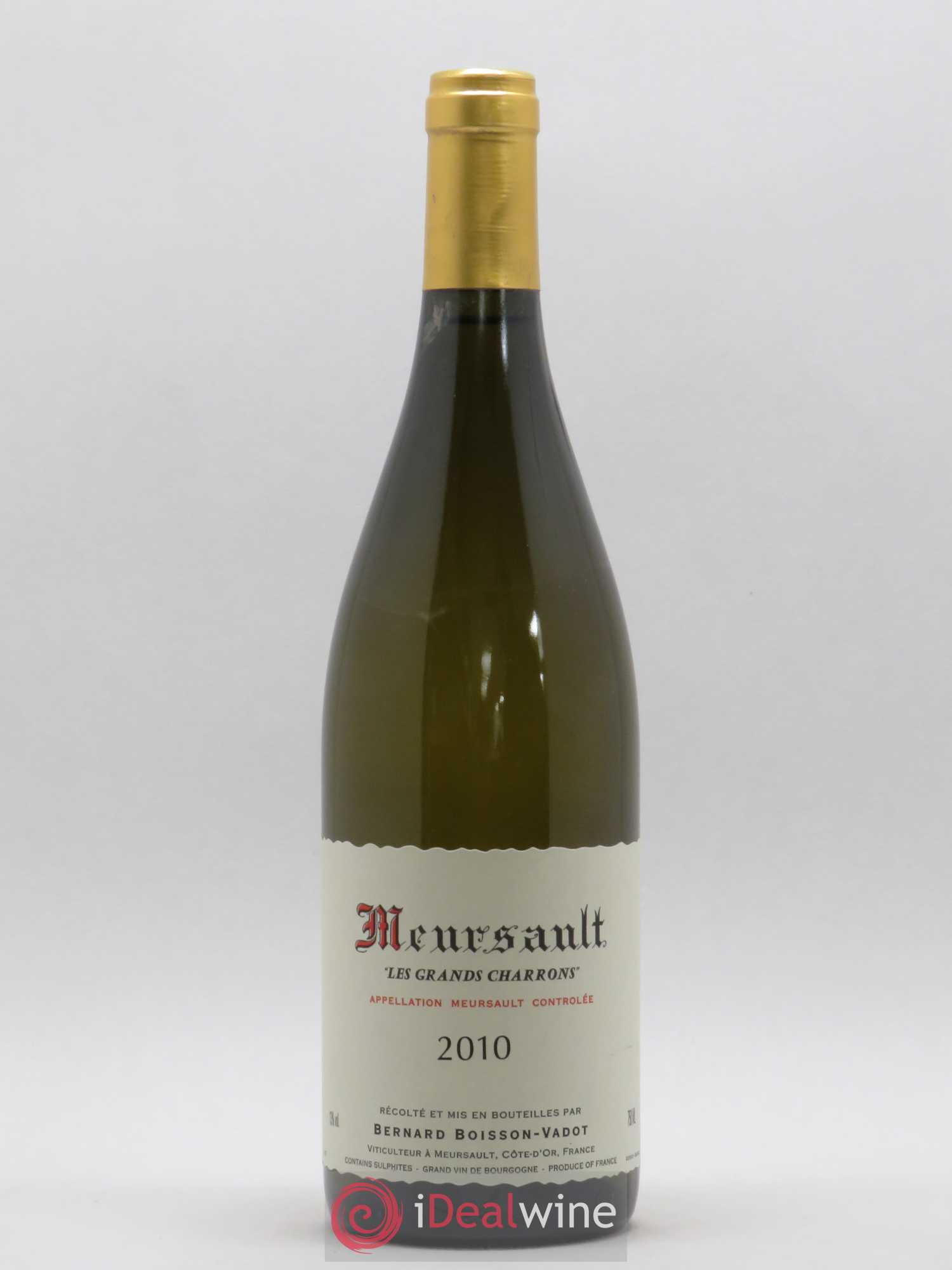 Meursault Les Grands Charrons Boisson-Vadot (Domaine) 2010 - Lot de 1 bouteille - 0