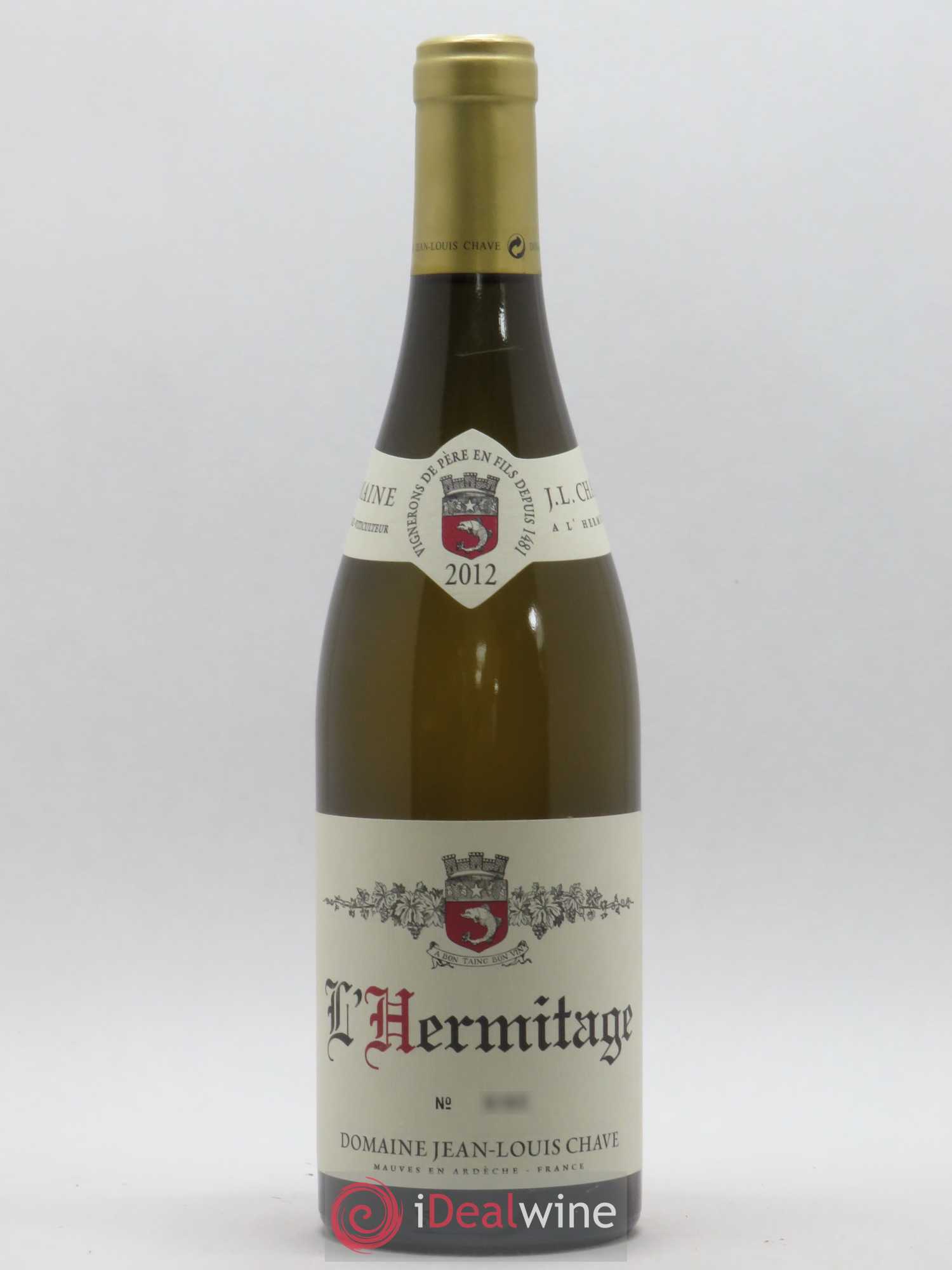 Hermitage Jean-Louis Chave 2012 - Lot de 1 bouteille - 0