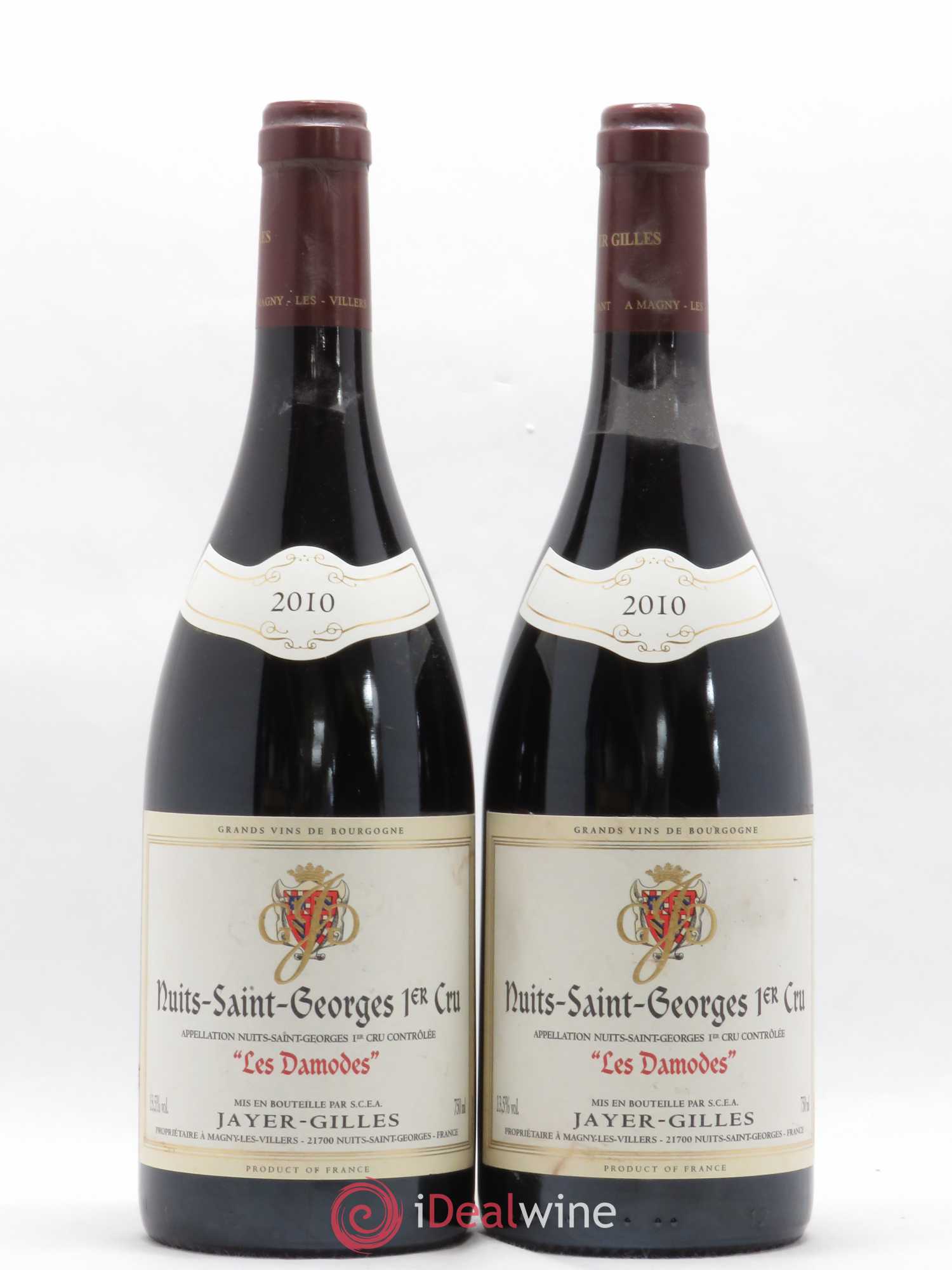 Nuits-Saint-Georges 1er Cru Les Damodes Jayer-Gilles 2010 - Lot de 2 bouteilles - 0