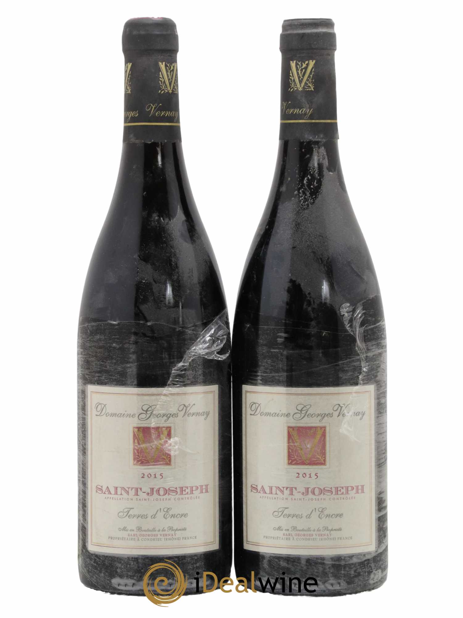 Saint-Joseph Terres d'Encre Georges Vernay 2015 - Lot of 2 bottles - 0