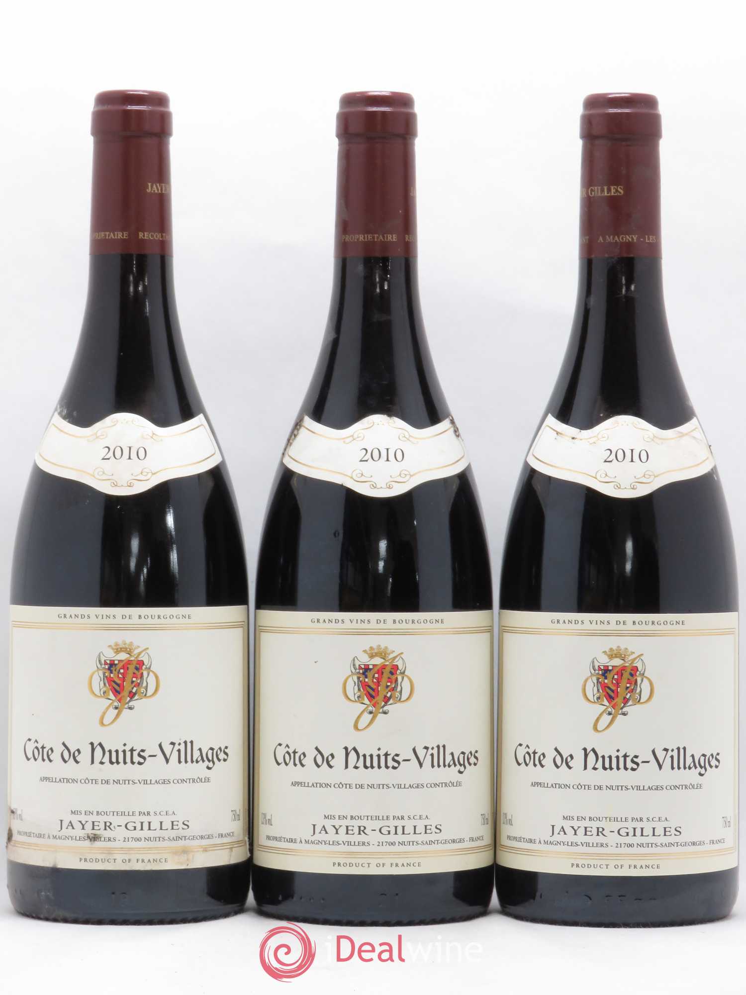Côte de Nuits-Villages Hoffmann-Jayer (anciennement Jayer-Gilles) 2010 - Lot de 3 bouteilles - 0