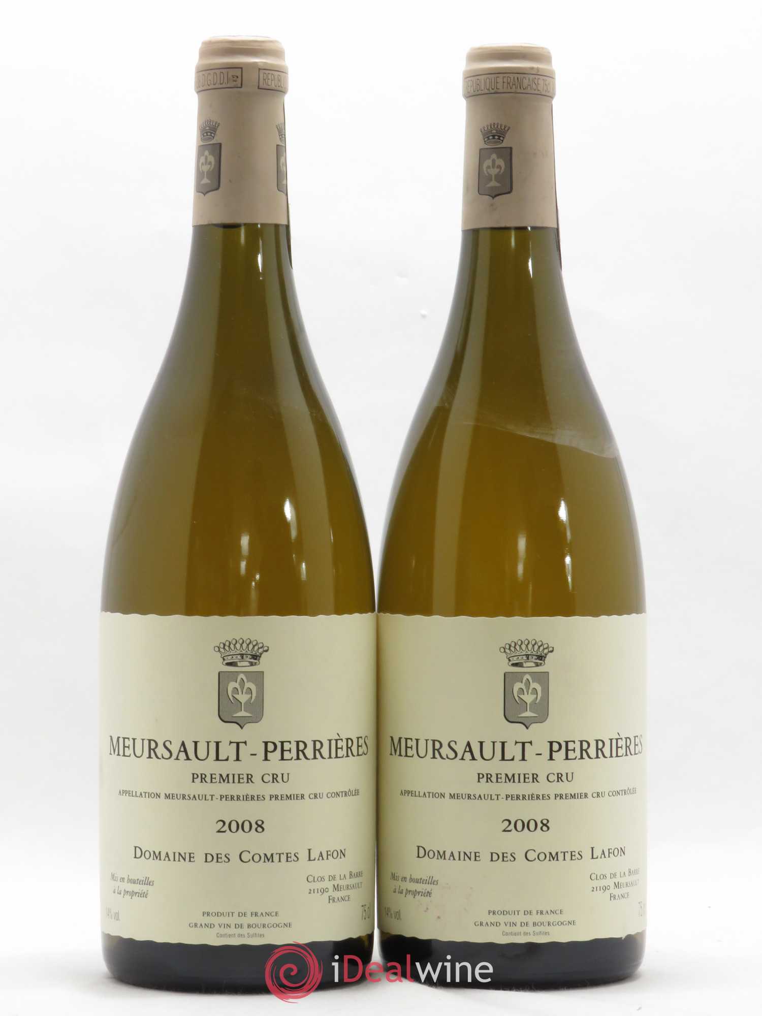 Meursault 1er Cru Perrières Comtes Lafon (Domaine des) 2008 - Lot de 2 bouteilles - 0