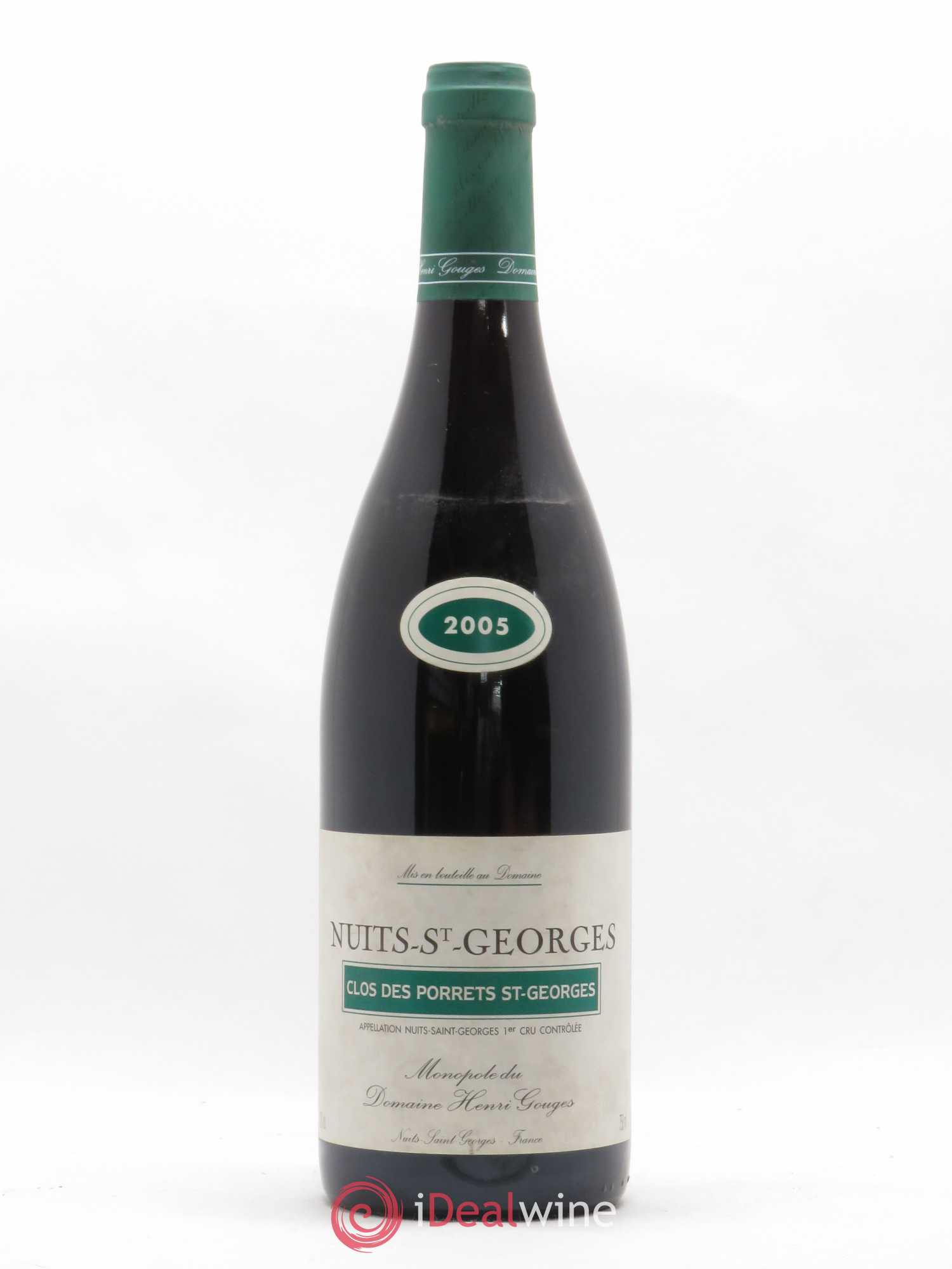 Nuits-Saint-Georges 1er Cru Clos des Porrets St Georges Henri Gouges 2005 - Lot de 1 bouteille - 0