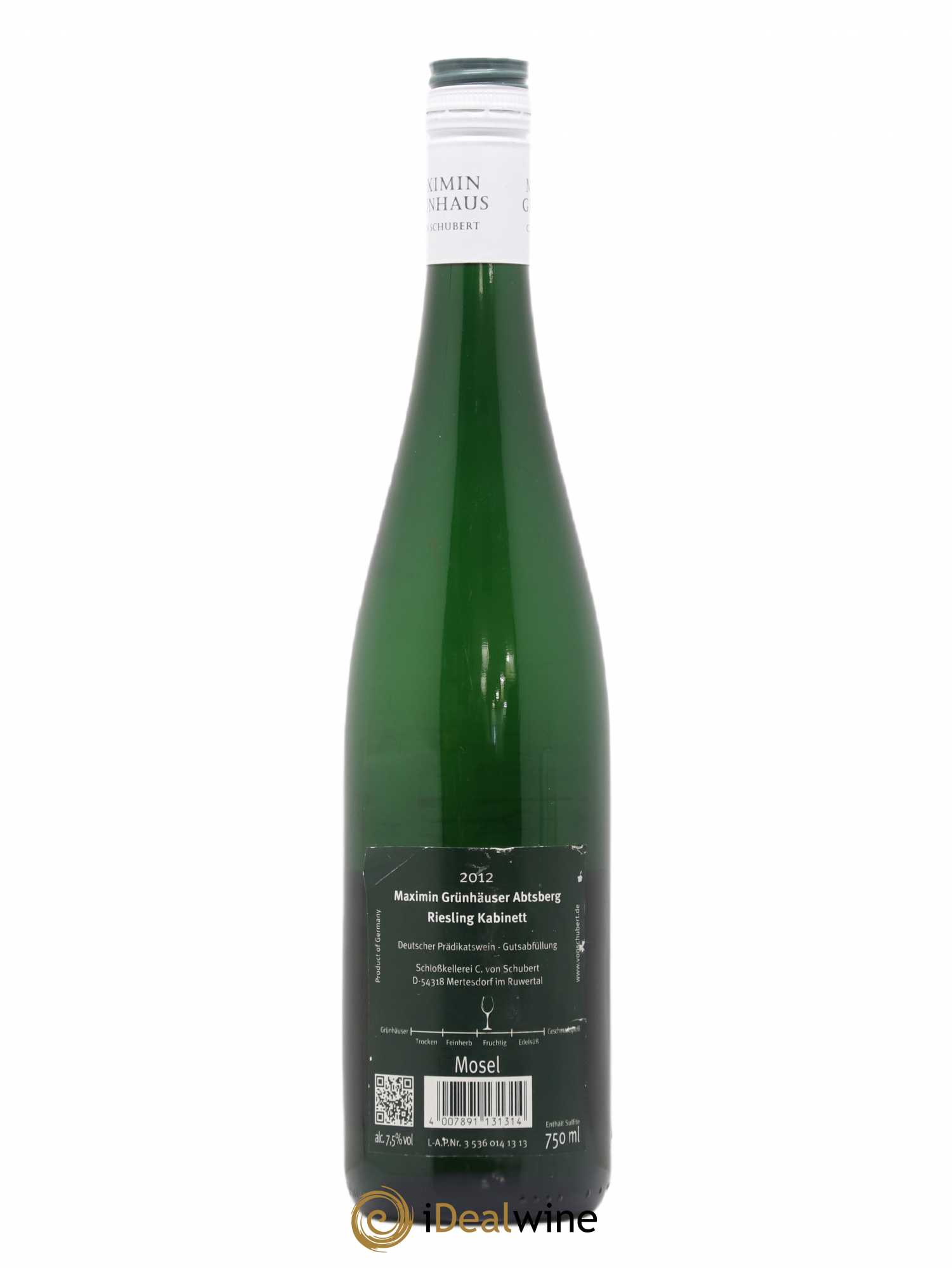 Allemagne Mosel-Saar Riesling Von Schubert'Schen Maximin Grunhauser Abtsberg (sans prix de réserve) 2012 - Posten von 1 Flasche - 1