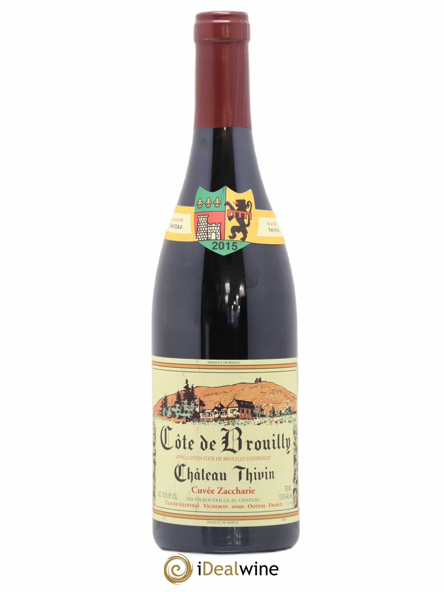 Côte de Brouilly Cuvée Zaccharie Château Thivin 2015 - Lot de 1 bouteille - 0