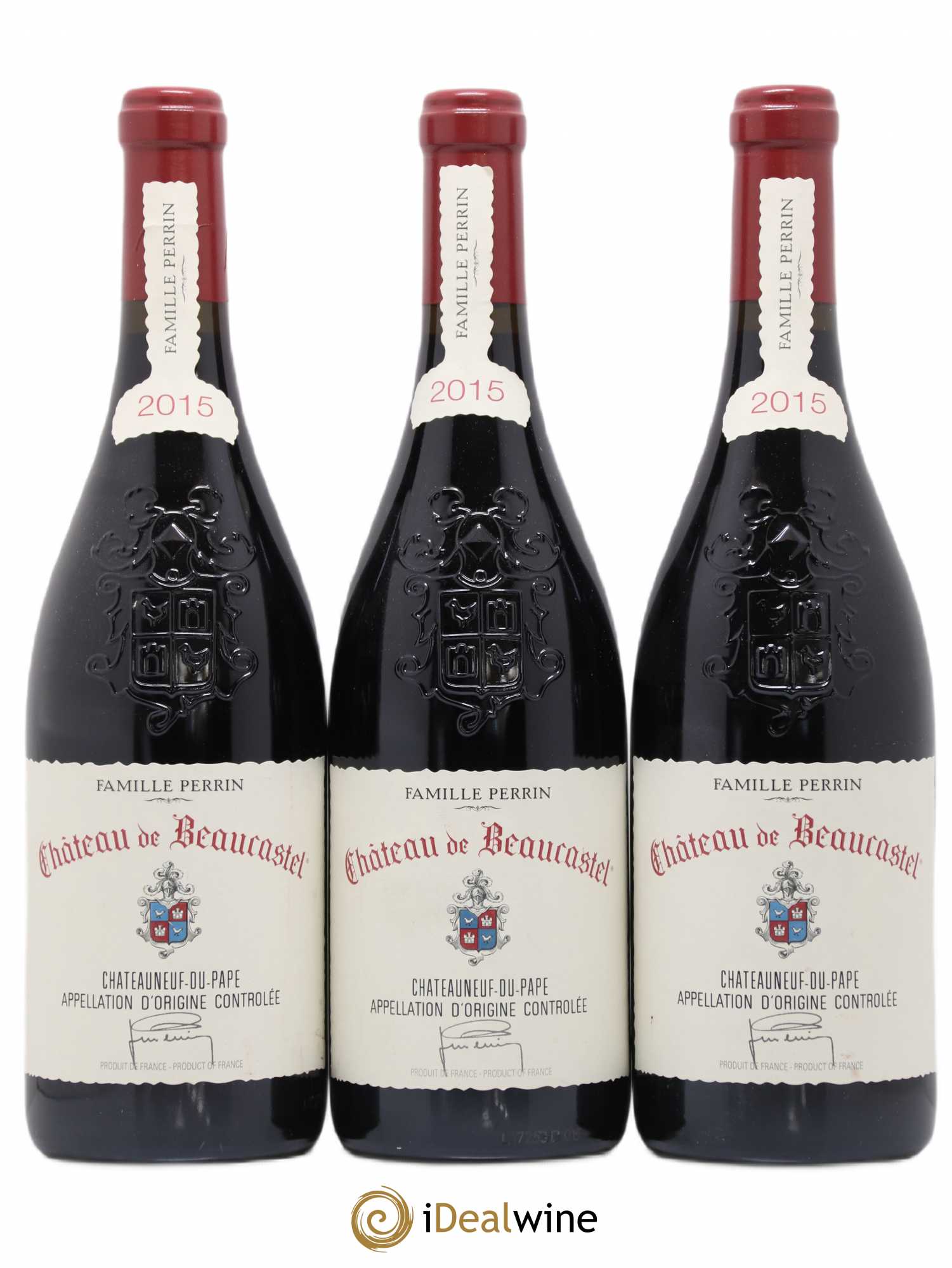 Châteauneuf-du-Pape Château de Beaucastel Famille Perrin 2015 - Lot de 3 bouteilles - 0