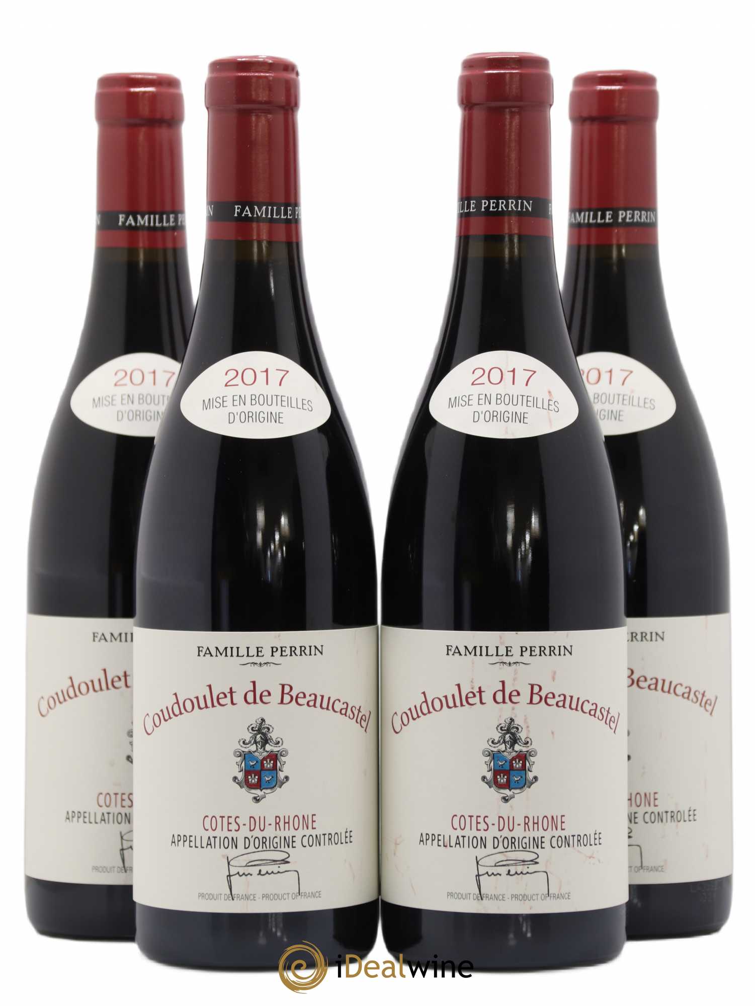 Côtes-du-Rhône Coudoulet de Beaucastel Famille Perrin 2017 - Lot de 4 bouteilles - 0