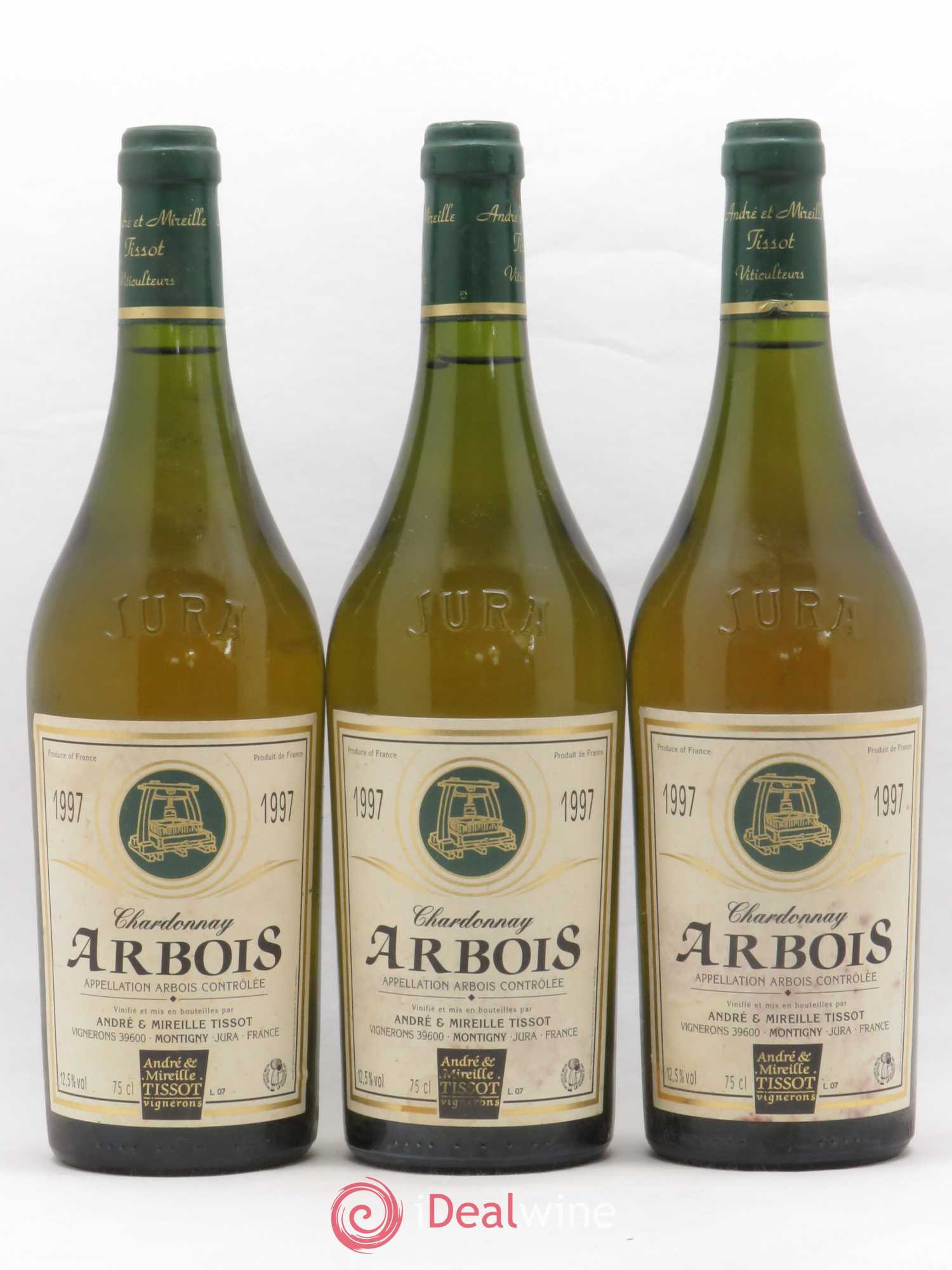 Arbois Chardonnay André et Mireille Tissot 1997 - Posten von 3 Flaschen - 0