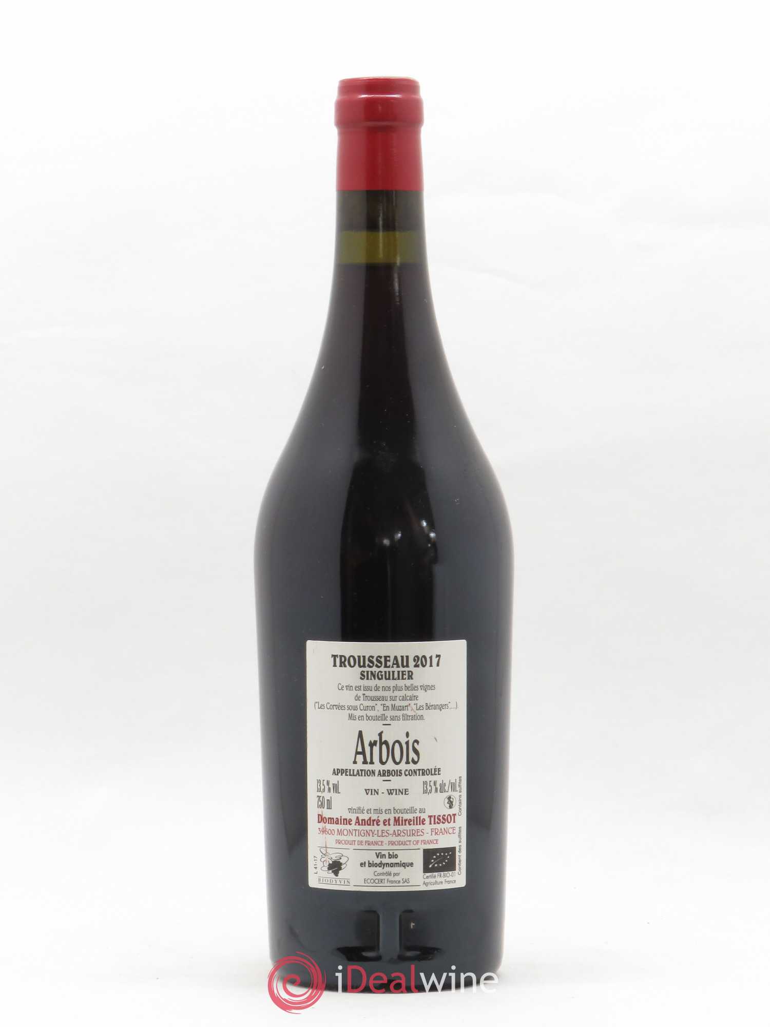 Arbois Trousseau Singulier Bénédicte et Stéphane Tissot 2017 - Lot de 1 bouteille - 1
