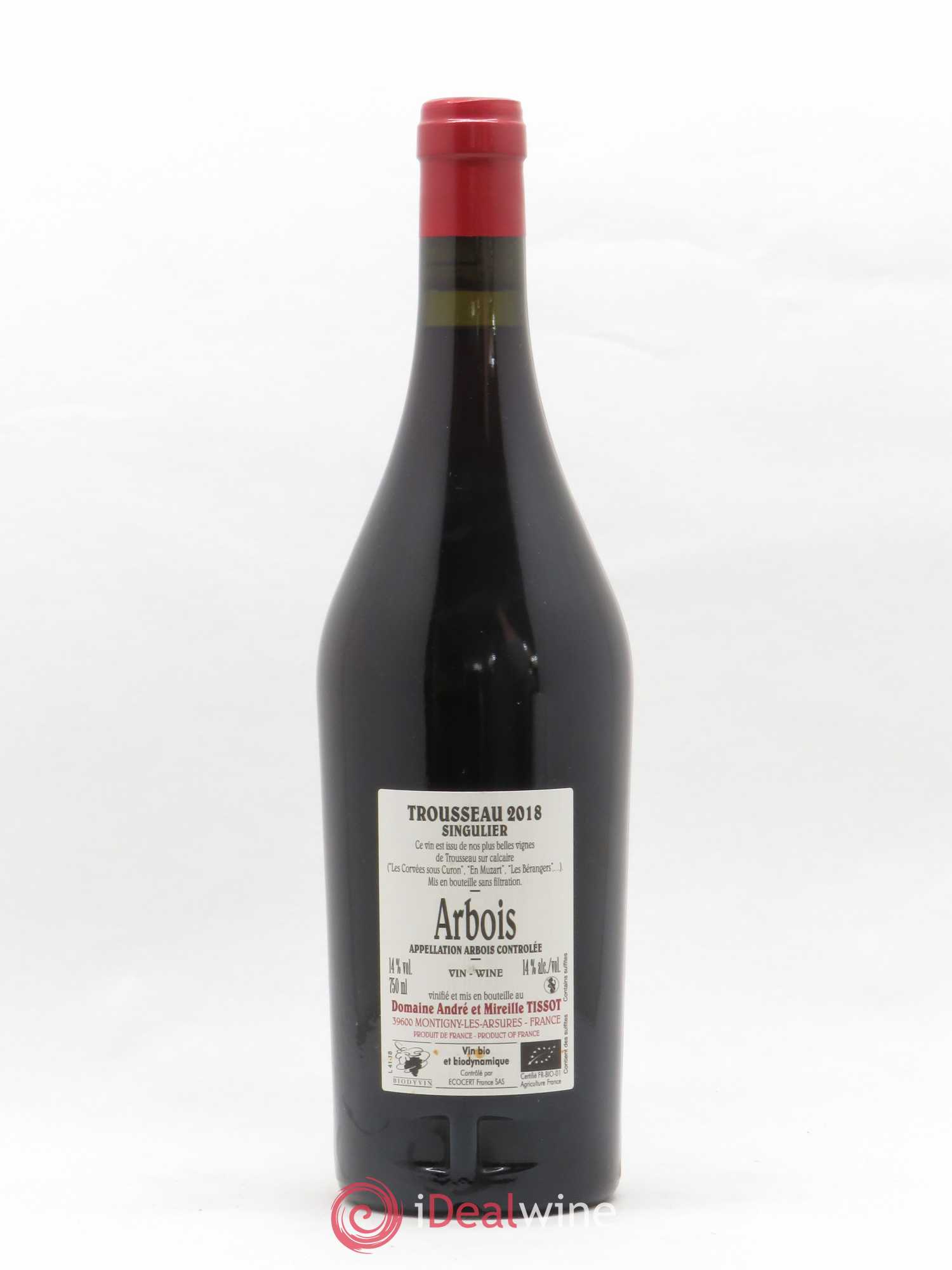 Arbois Trousseau Singulier Bénédicte et Stéphane Tissot 2018 - Lot de 1 bouteille - 1
