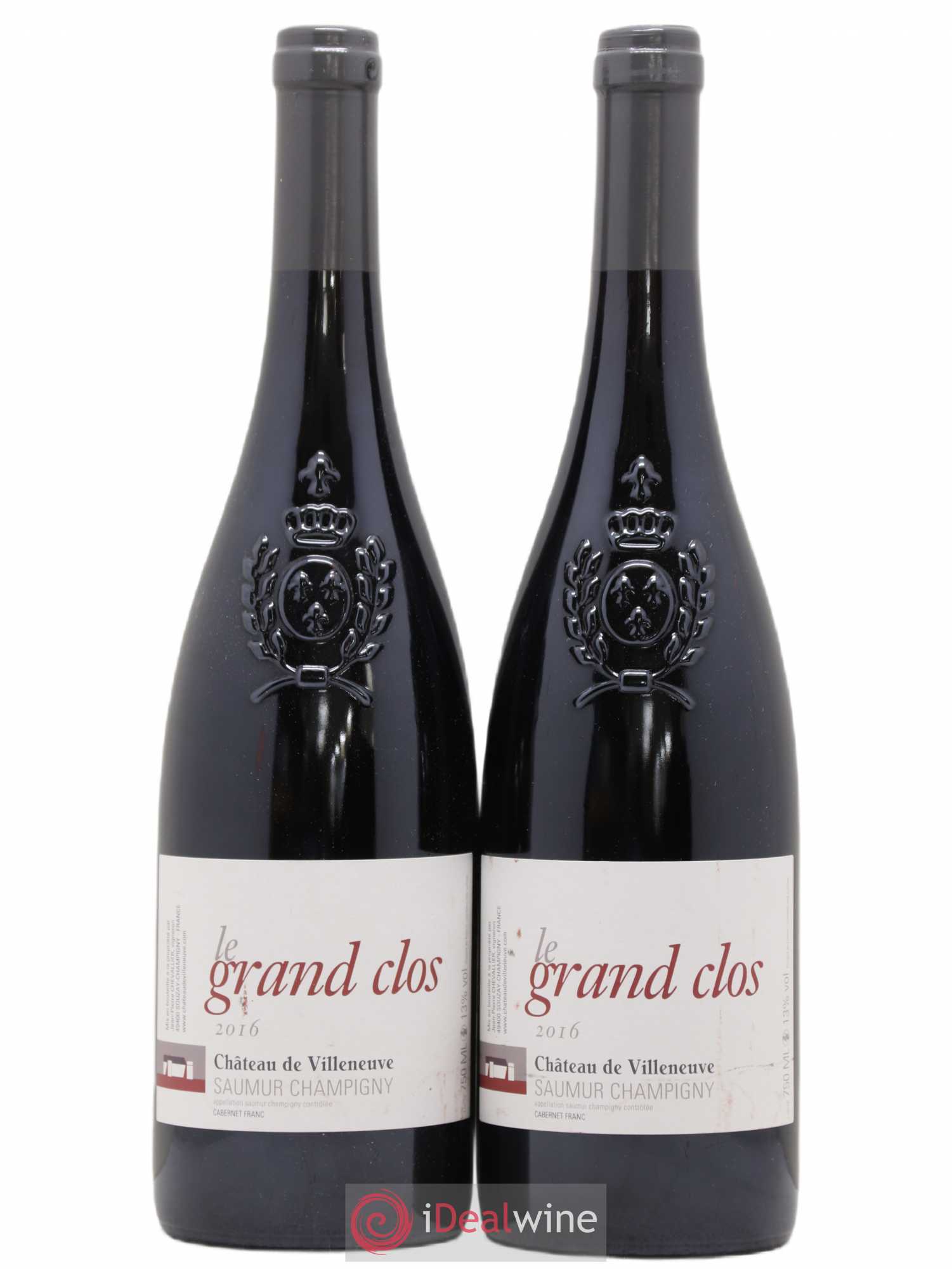 Saumur-Champigny Le Grand Clos Château de Villeneuve 2016 - Lot de 2 bouteilles - 0