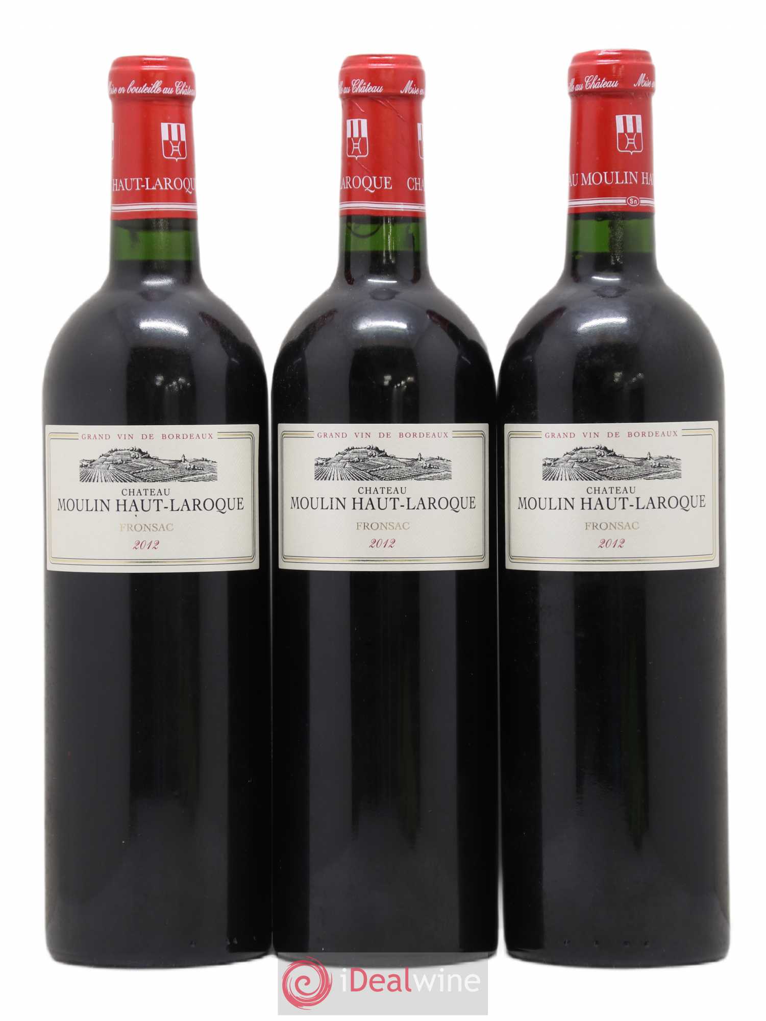 Fronsac Chateau Moulin Haut Laroque (sans prix de réserve) 2012 - Posten von 3 Flaschen - 0