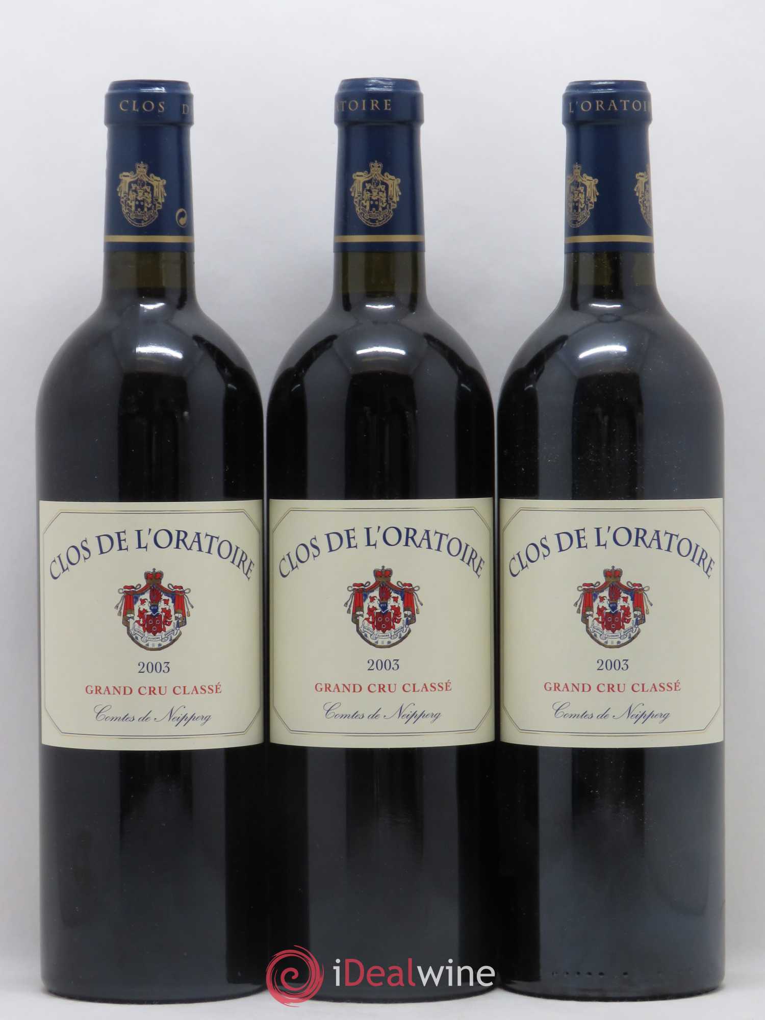 Clos de l'Oratoire Grand Cru Classé 2003 - Lot de 3 bouteilles - 0