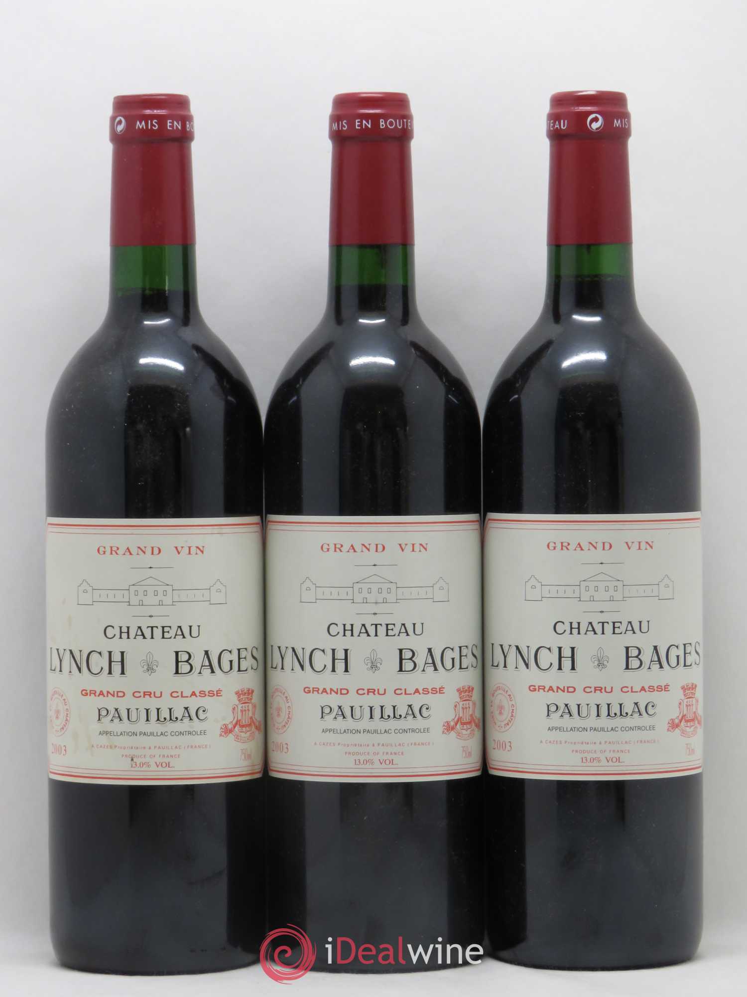Château Lynch Bages 5ème Grand Cru Classé 2003 - Lot de 6 bouteilles - 1