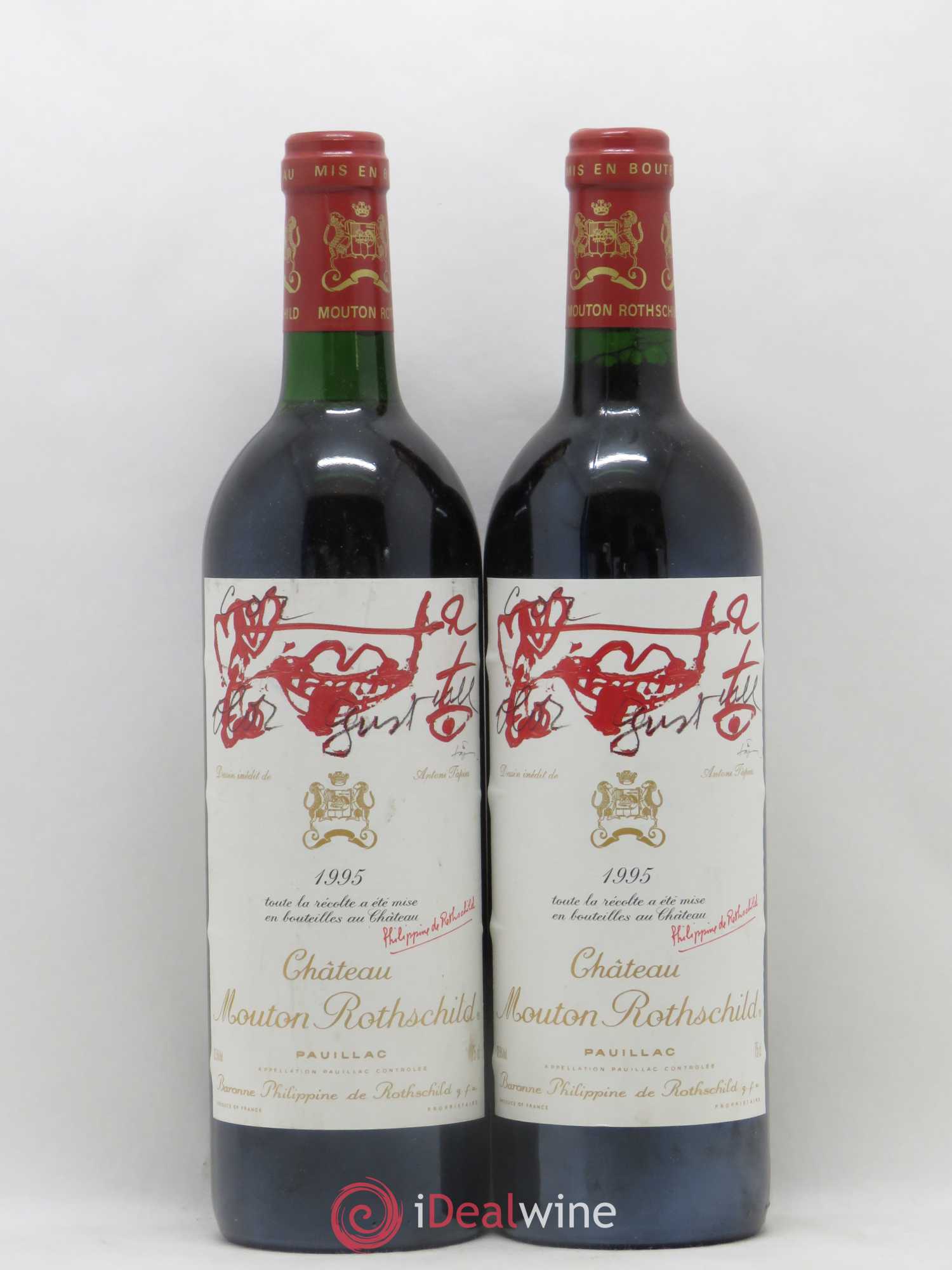 Château Mouton Rothschild 1er Grand Cru Classé 1995 - Lot de 2 bouteilles - 0