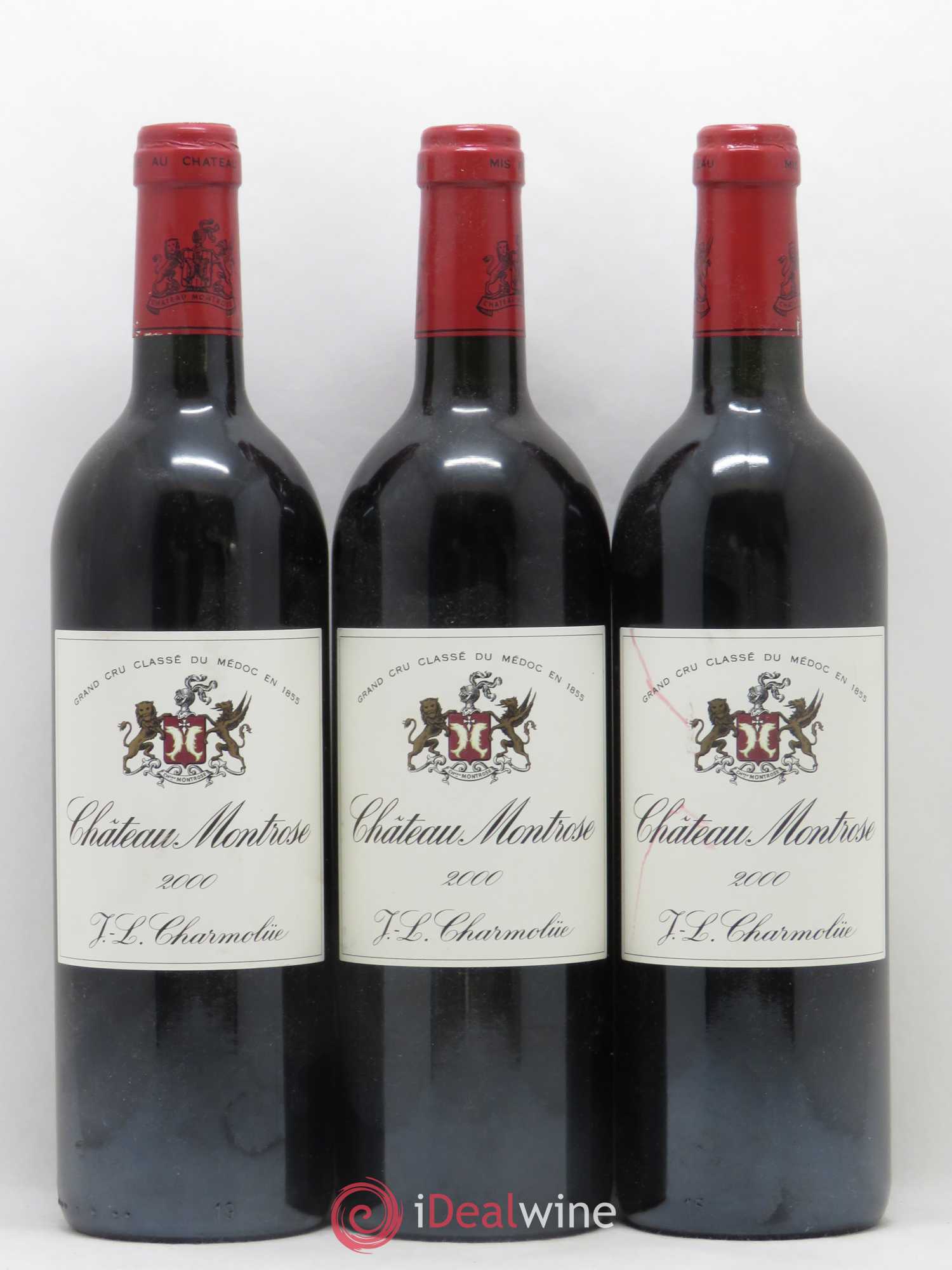 Château Montrose 2ème Grand Cru Classé 2000 - Lot de 3 bouteilles - 0