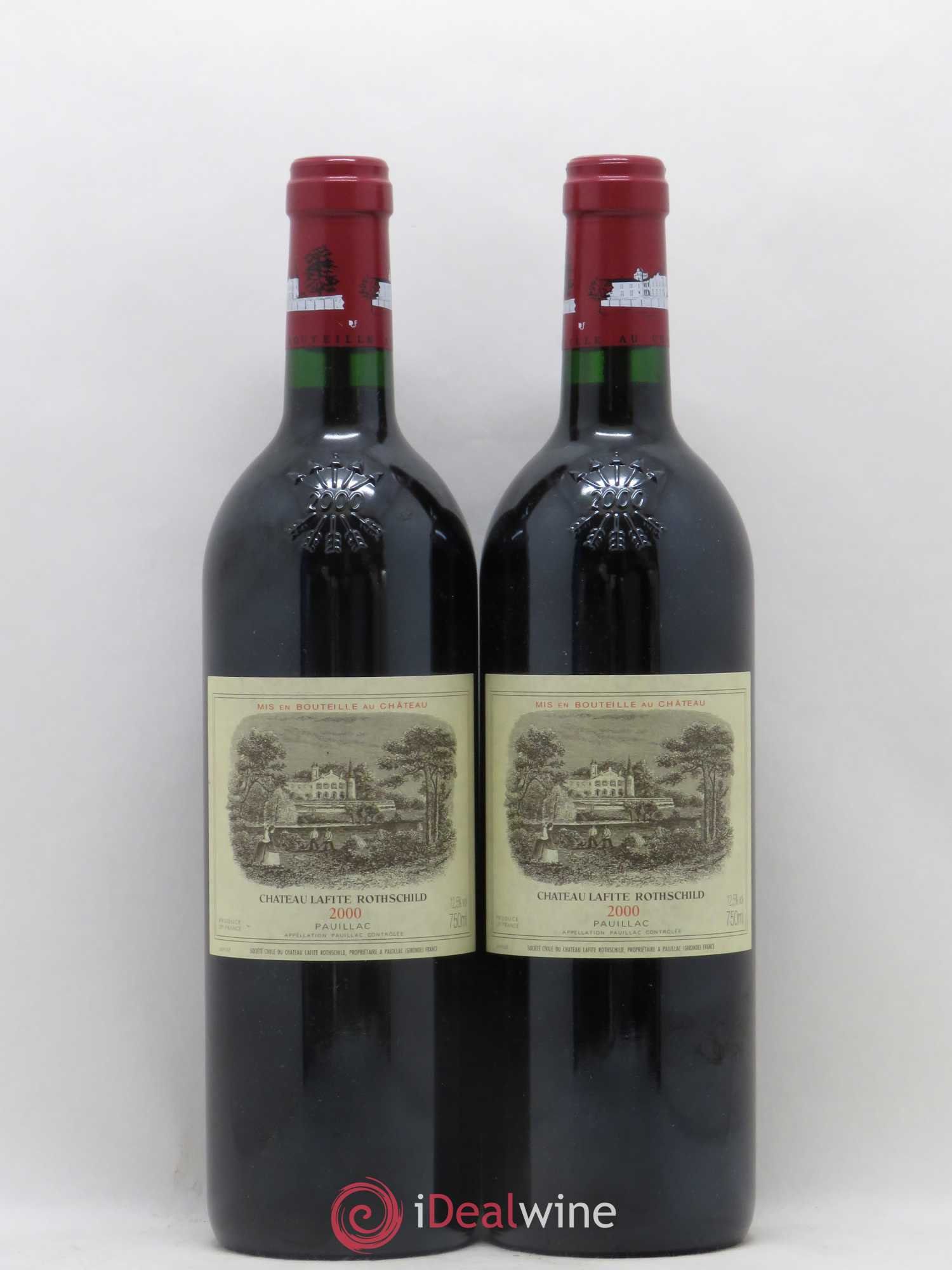 Château Lafite Rothschild 1er Grand Cru Classé 2000 - Lot de 2 bouteilles - 0
