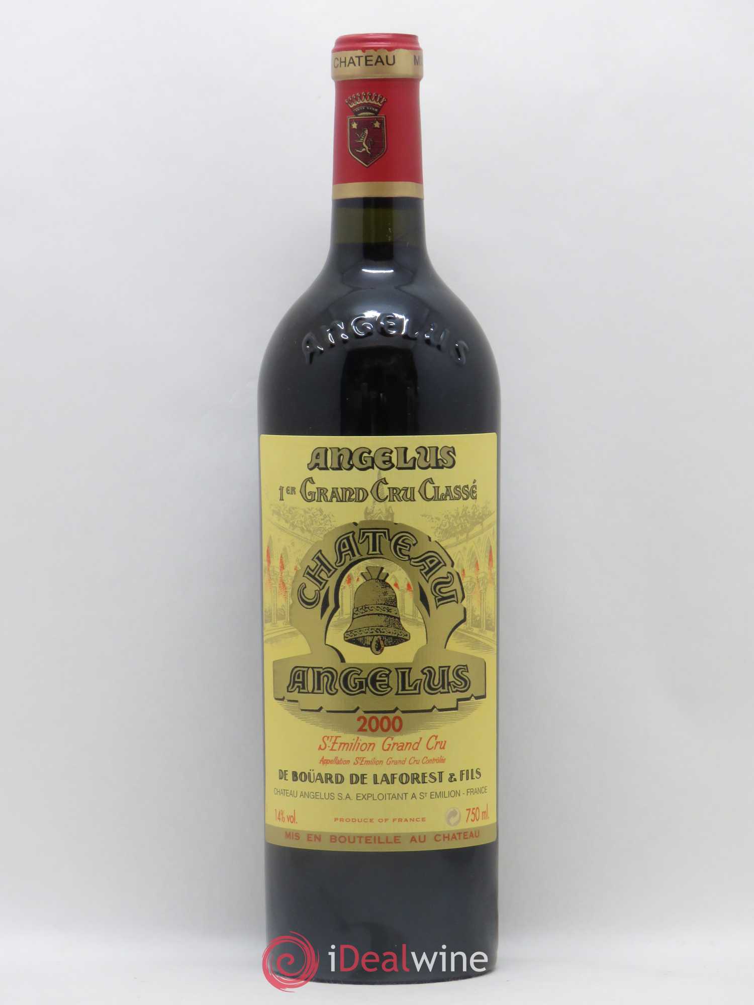 Château Angélus 1er Grand Cru Classé A 2000 - Lot de 1 bouteille - 0