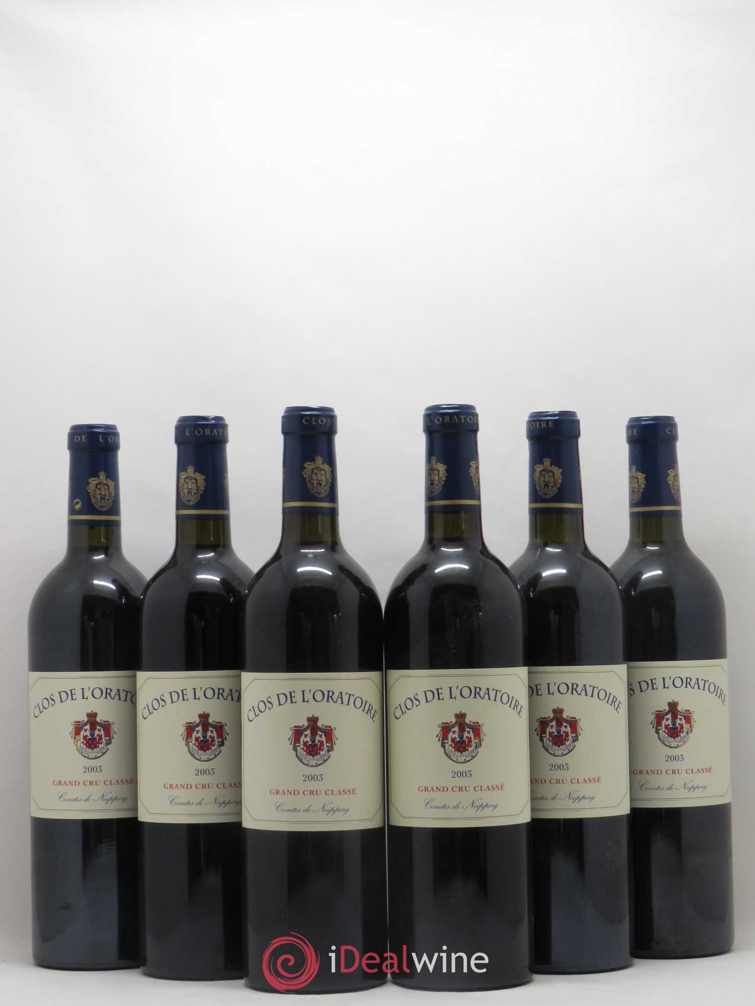 Clos de l'Oratoire Grand Cru Classé 2003 - Lot de 6 bouteilles - 0