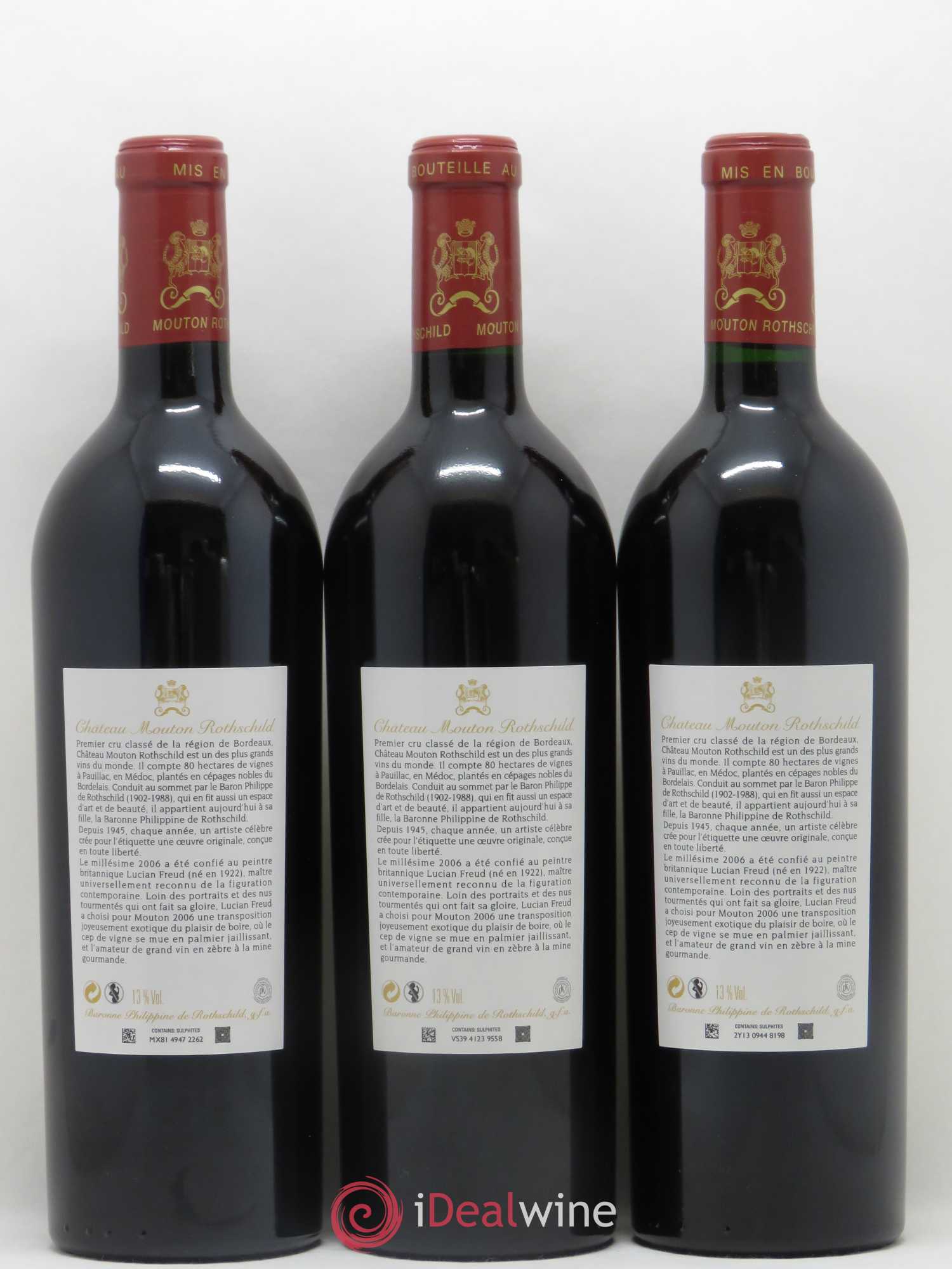 Château Mouton Rothschild 1er Grand Cru Classé 2006 - Lot de 6 bouteilles - 2