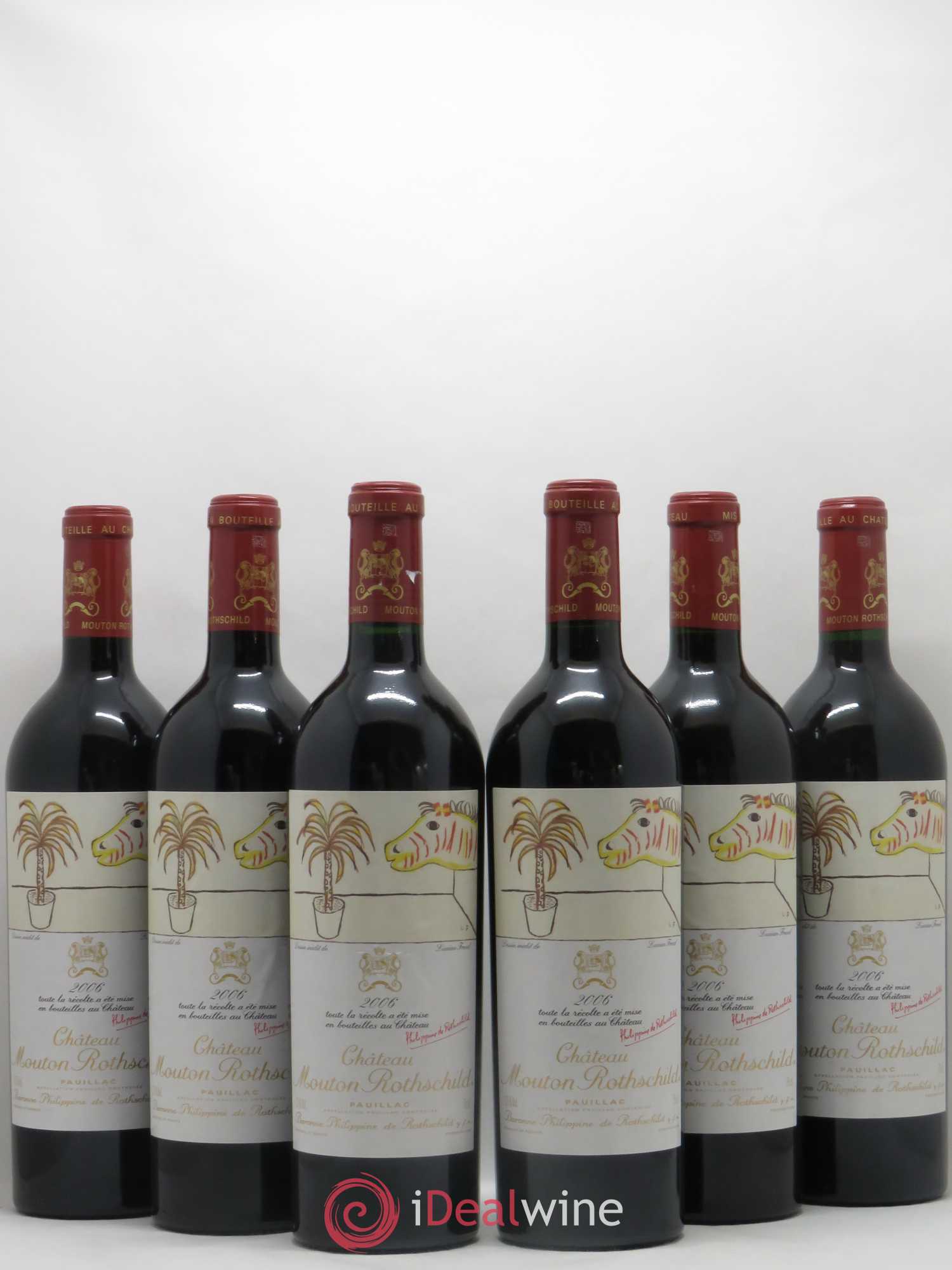 Château Mouton Rothschild 1er Grand Cru Classé 2006 - Lot de 6 bouteilles - 0