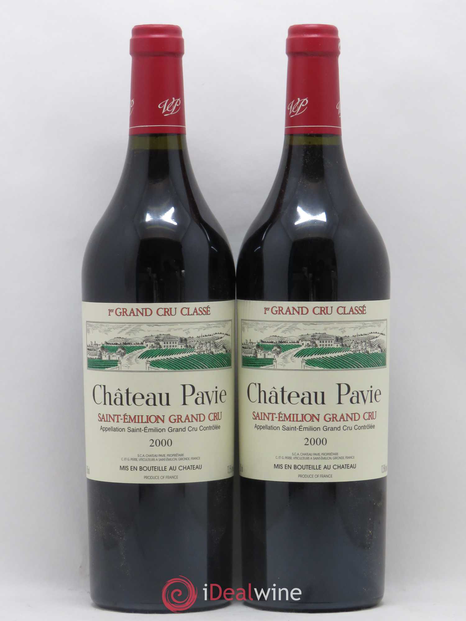 Château Pavie 1er Grand Cru Classé A 2000 - Lot de 2 bouteilles - 0
